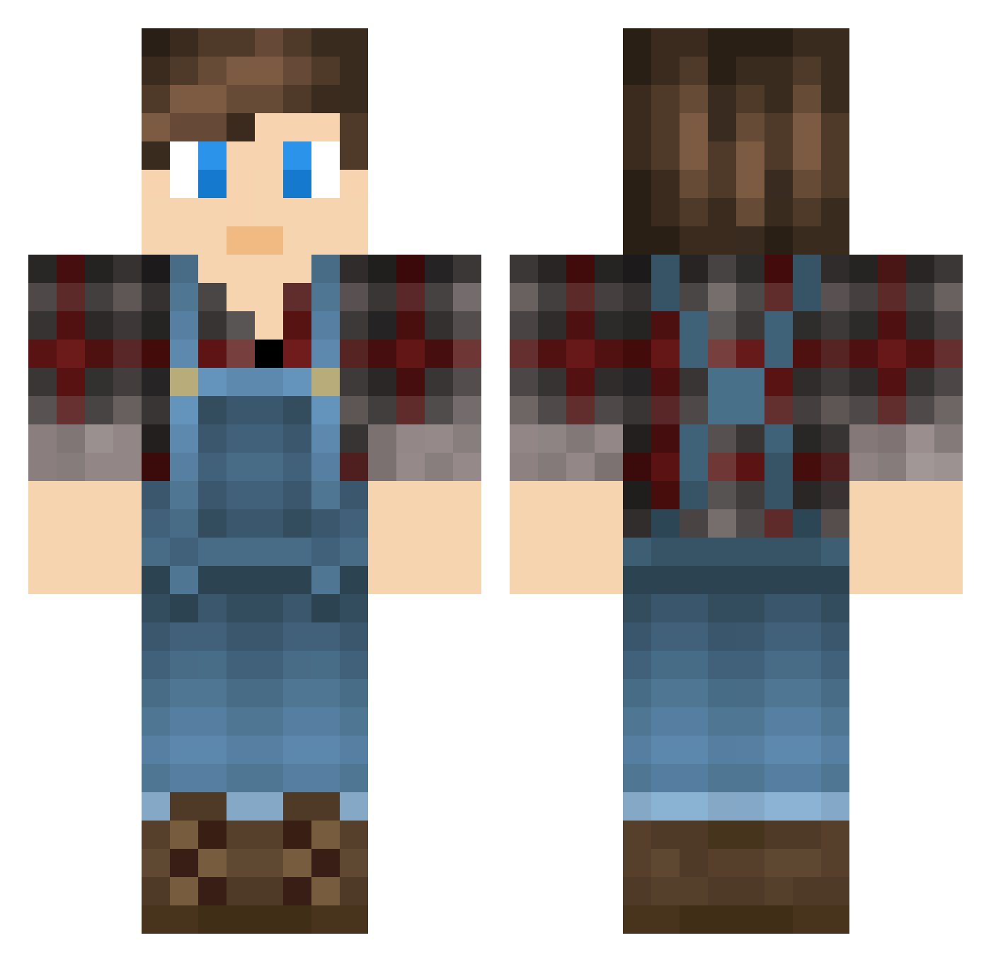 Somnambulant Minecraft skin, front and back view