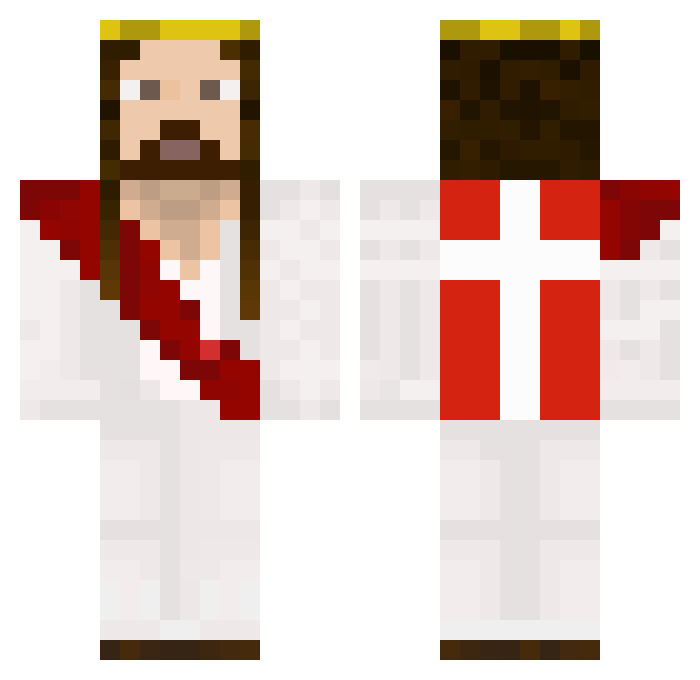 BasjogTiss Minecraft skin, front and back view