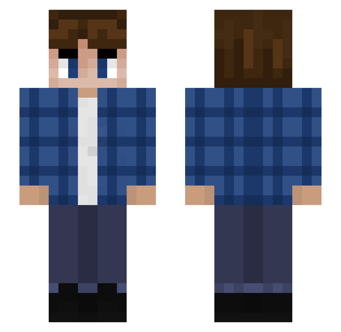 Thitje Minecraft skin, front and back view