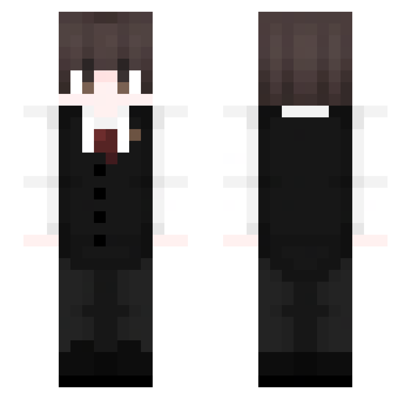 vnwstkn Minecraft skin, front and back view