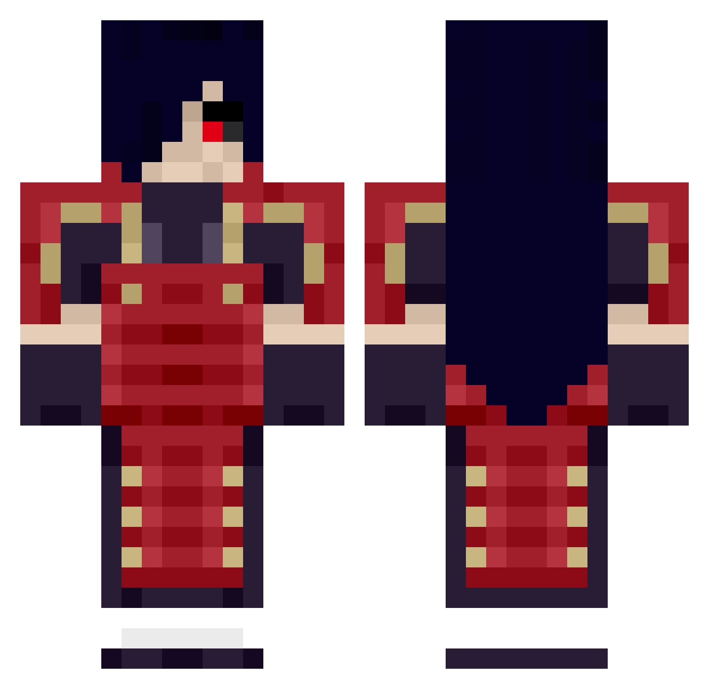 TheMightyMace Minecraft skin, front and back view