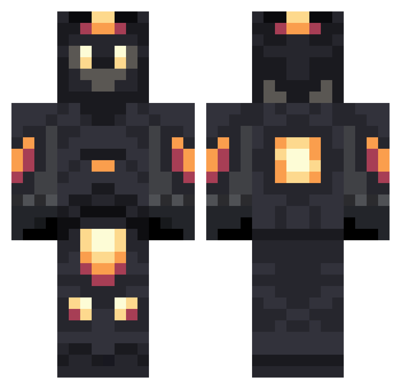 w1Jaya Minecraft skin, front and back view