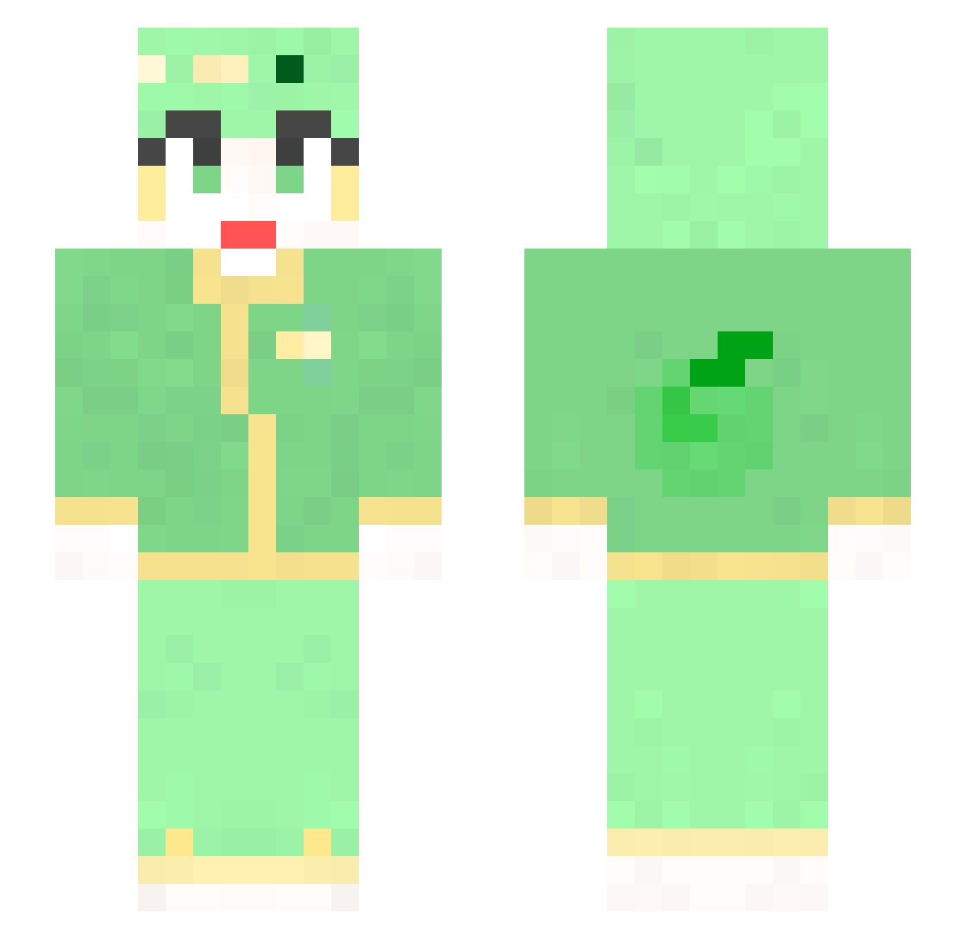 Queen_Ds Minecraft skin, front and back view