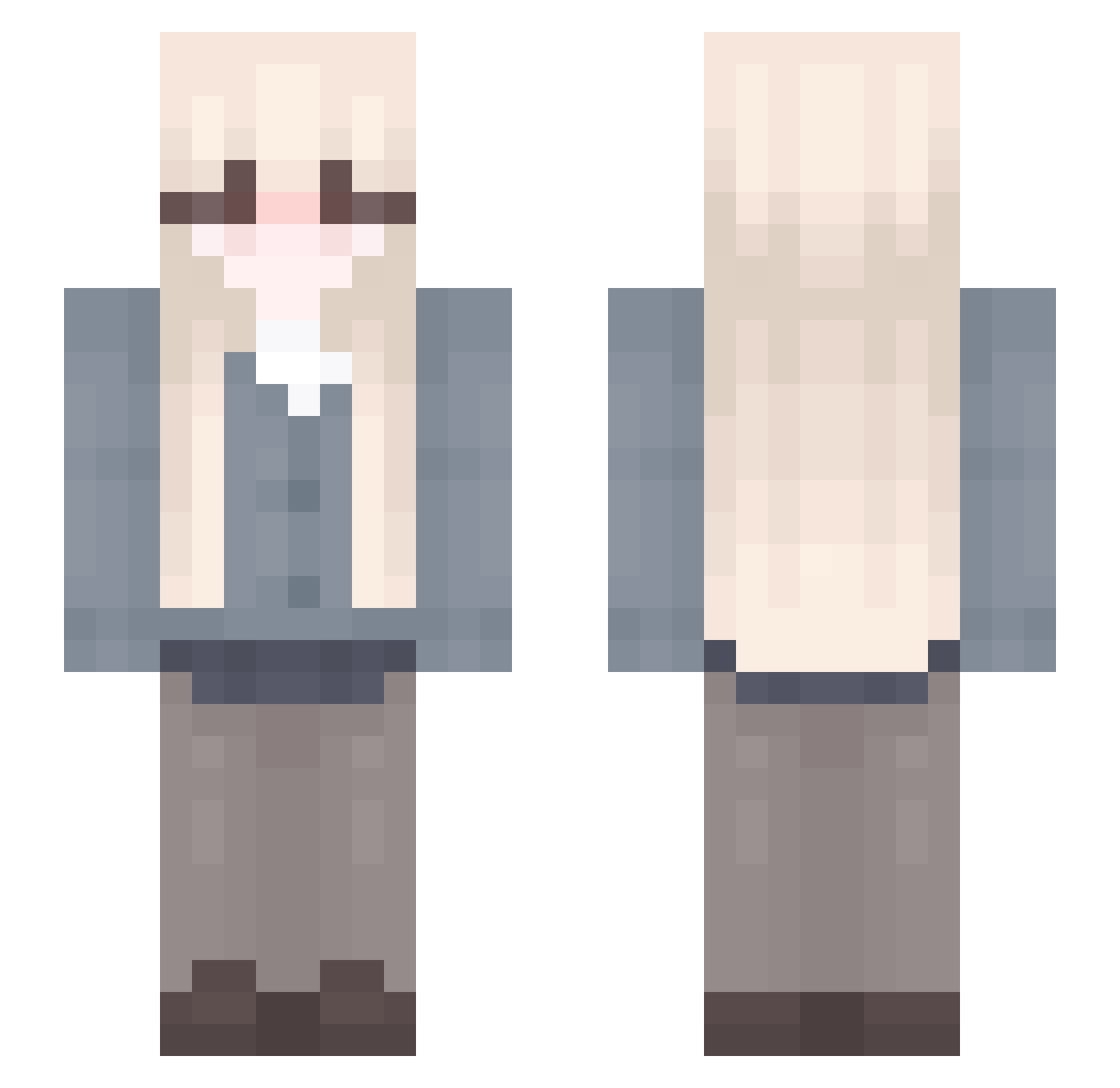 trgz Minecraft skin, front and back view