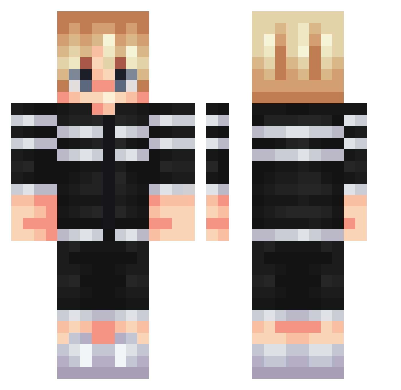 DespiseBenkei Minecraft skin, front and back view