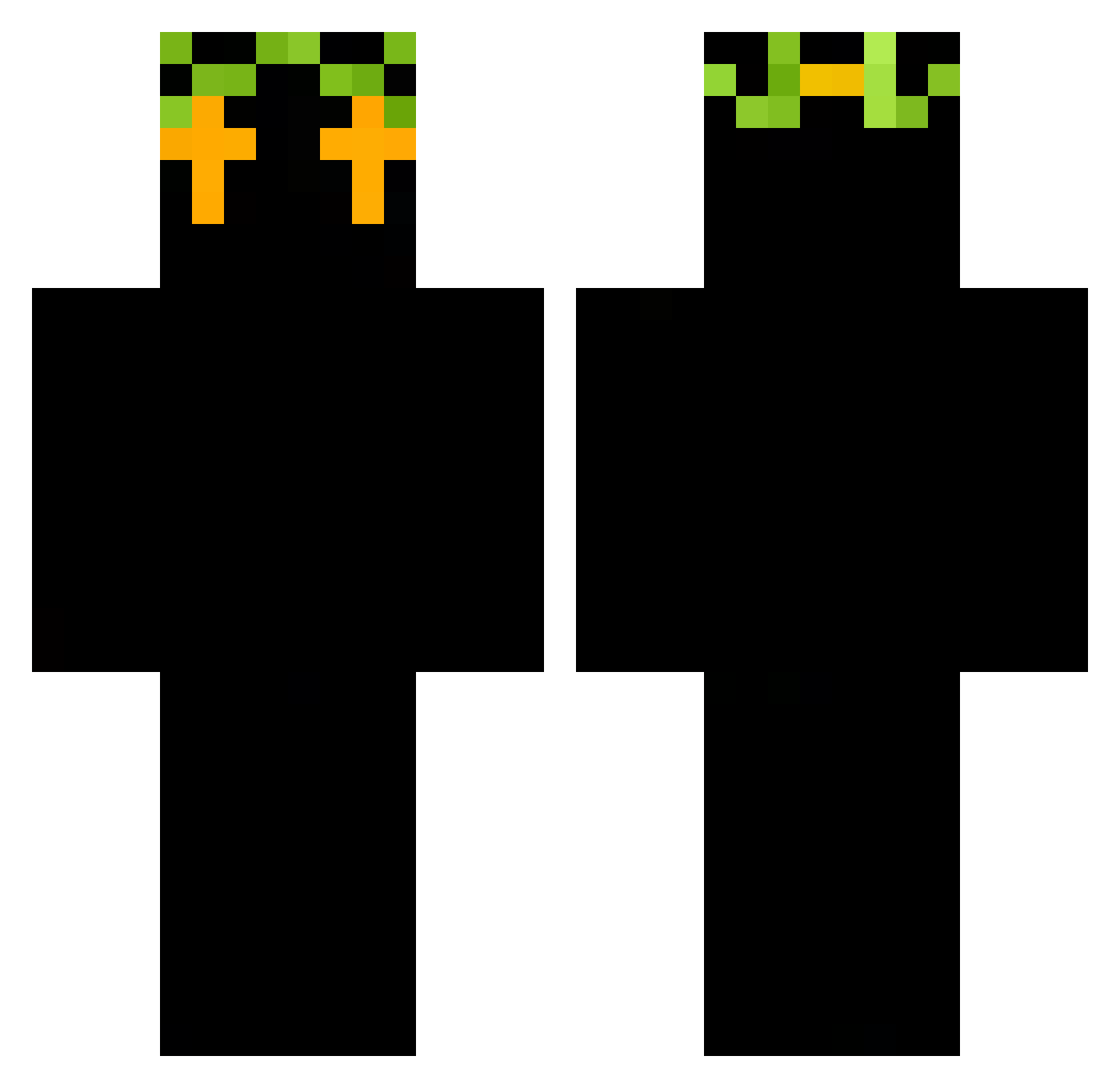 Incogex Minecraft skin, front and back view