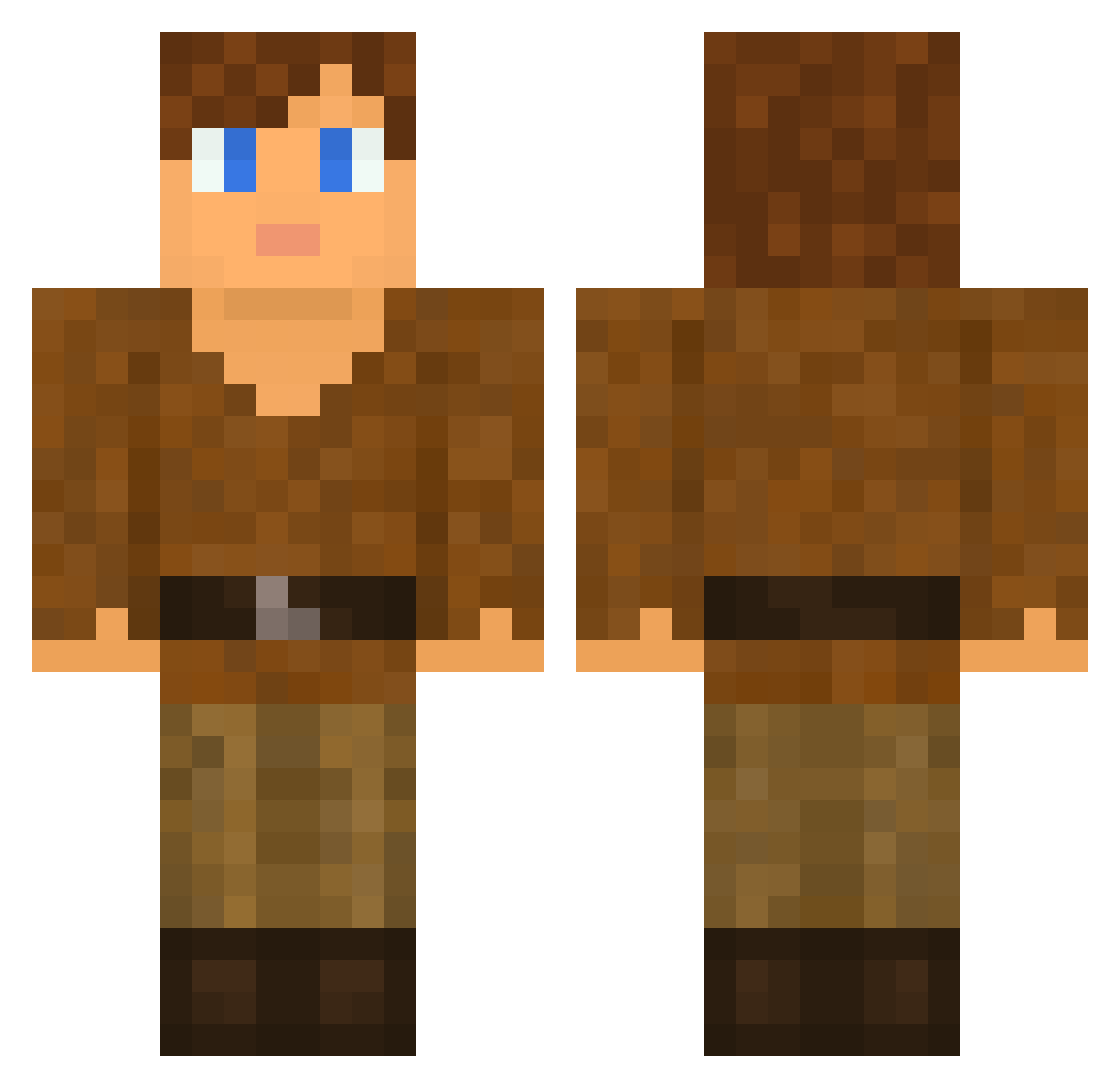FGM1970 Minecraft skin, front and back view