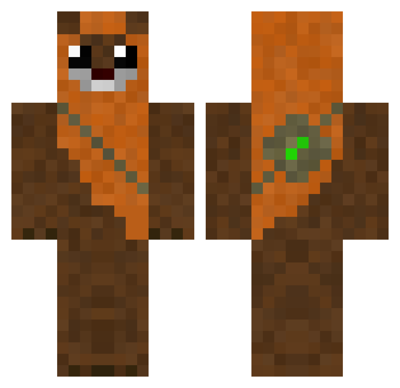 Undertake030303 Minecraft skin, front and back view