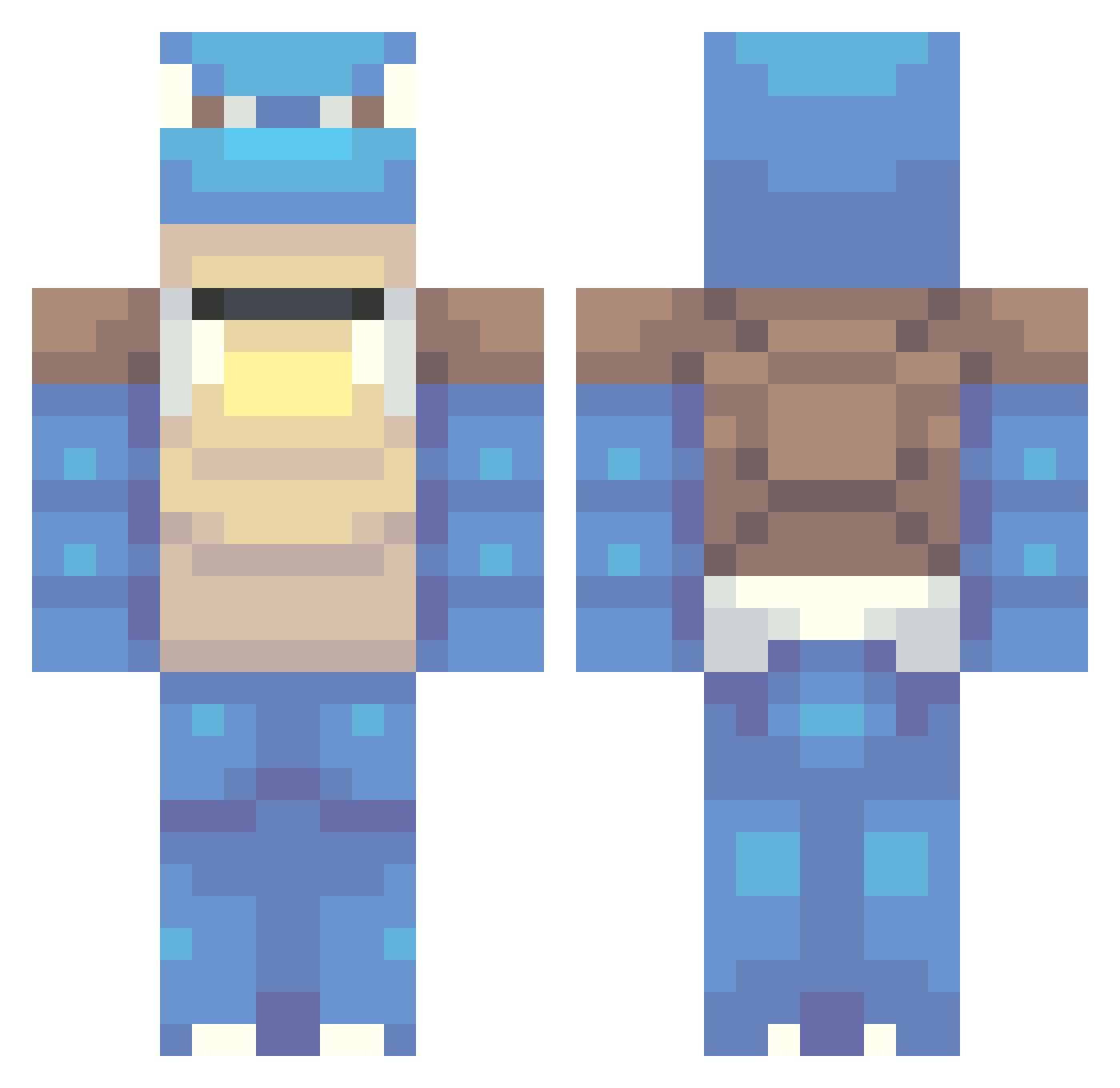 yunk_ Minecraft skin, front and back view