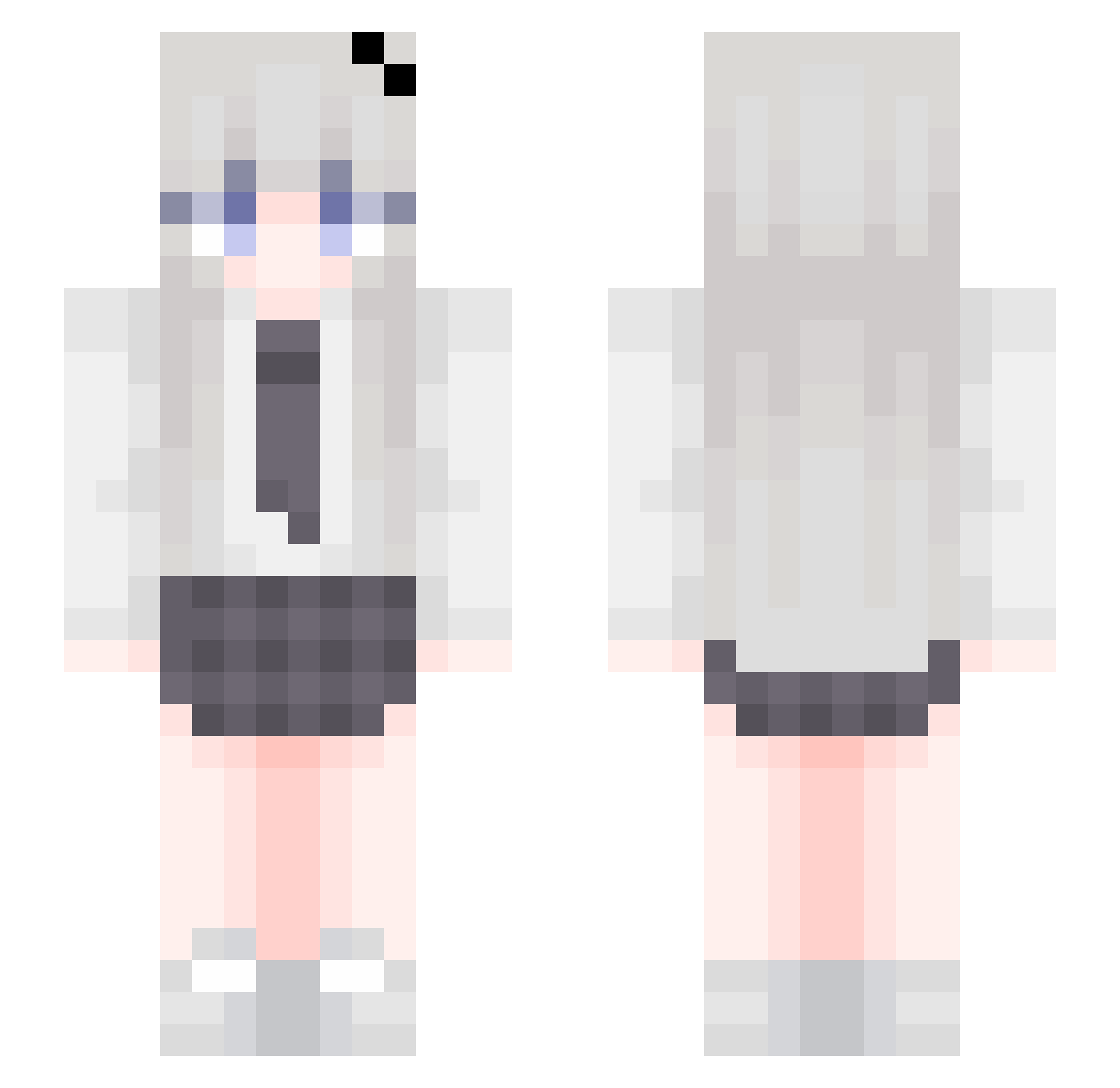 Yu_Ko_ Minecraft skin, front and back view