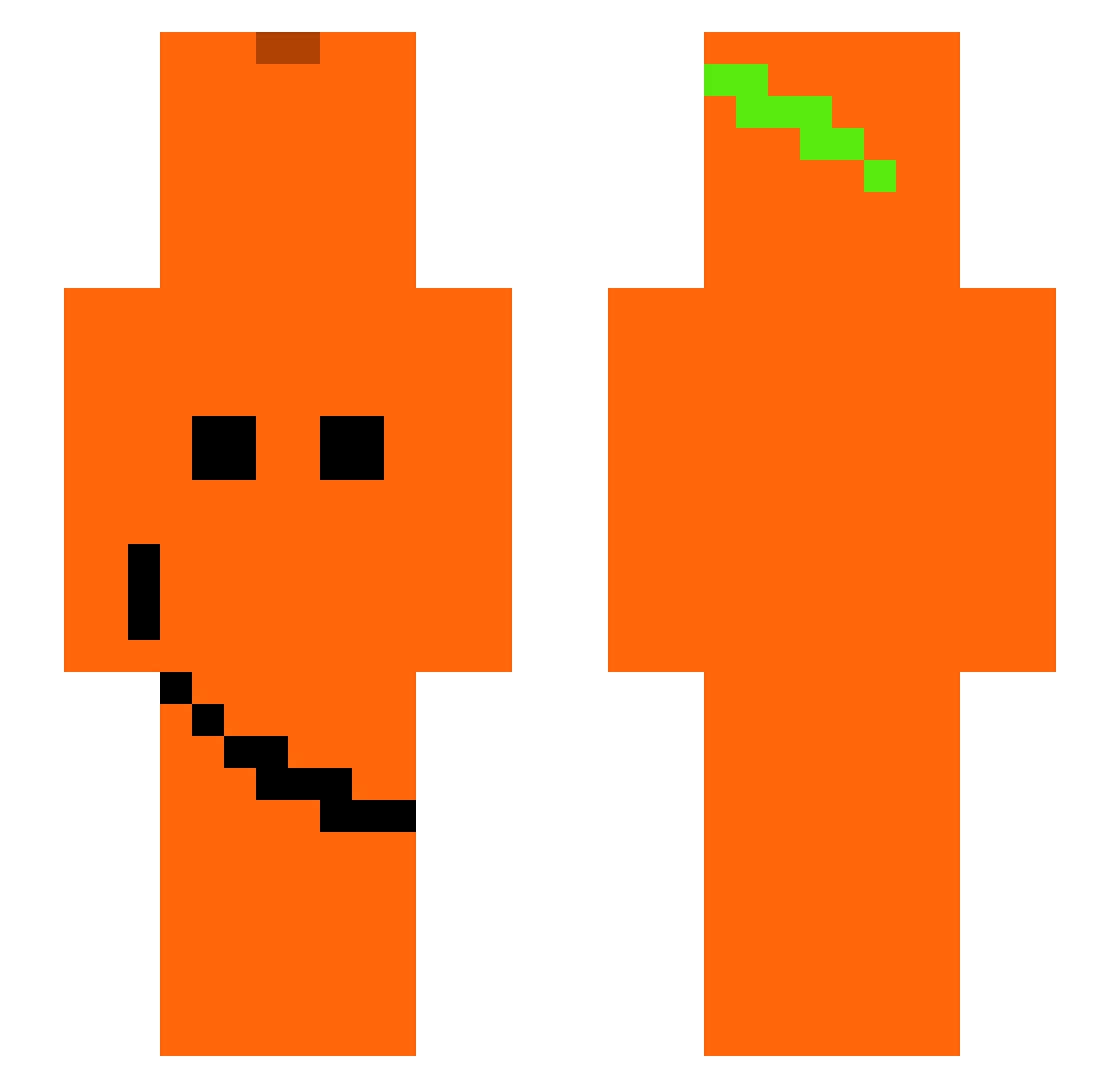 vvnee Minecraft skin, front and back view