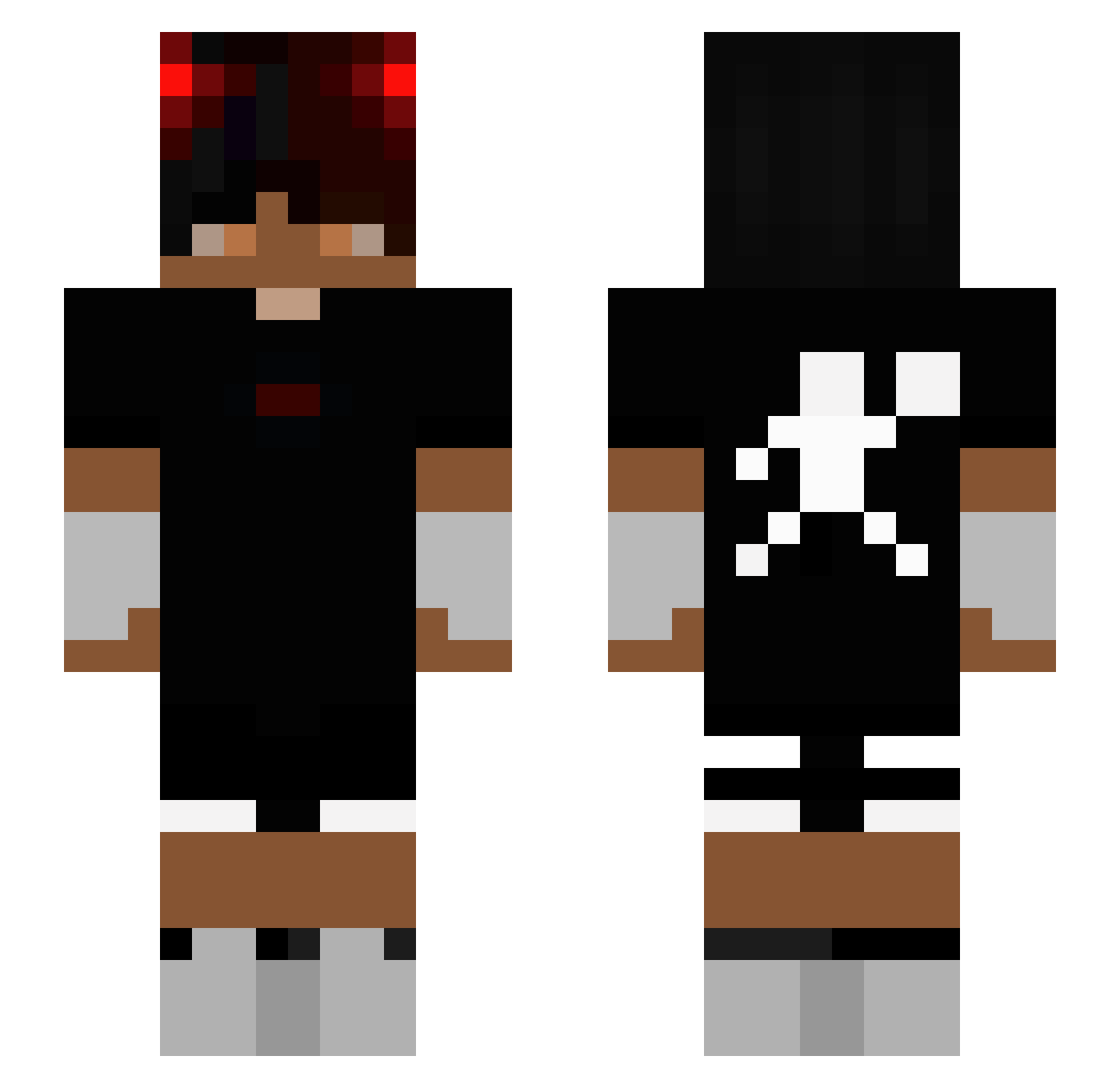 ponxer14 Minecraft skin, front and back view