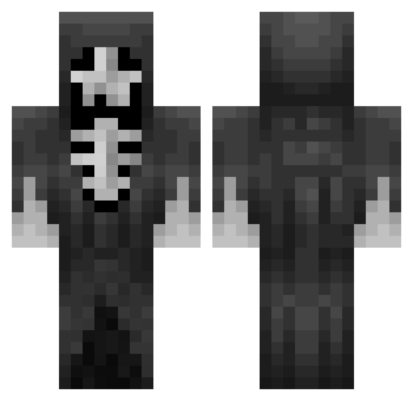 LucianPvP Minecraft skin, front and back view