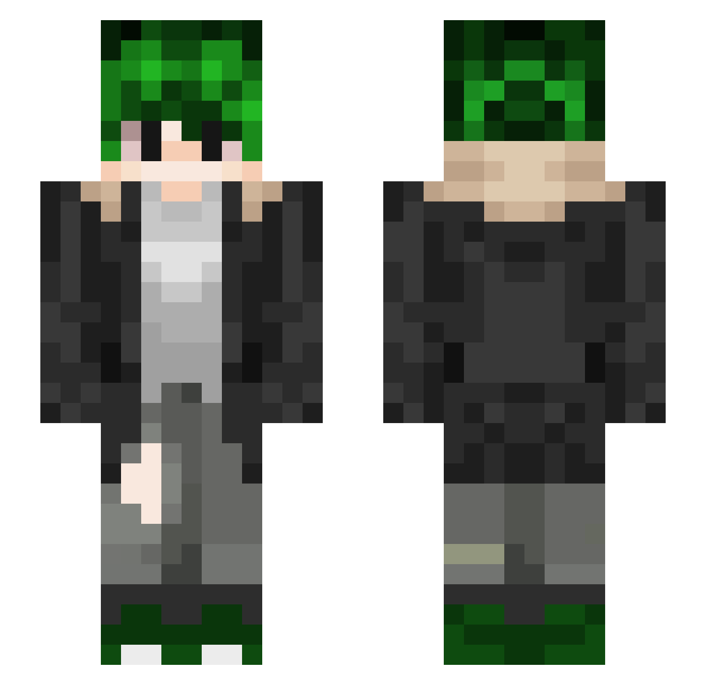 Vaunty Minecraft skin, front and back view