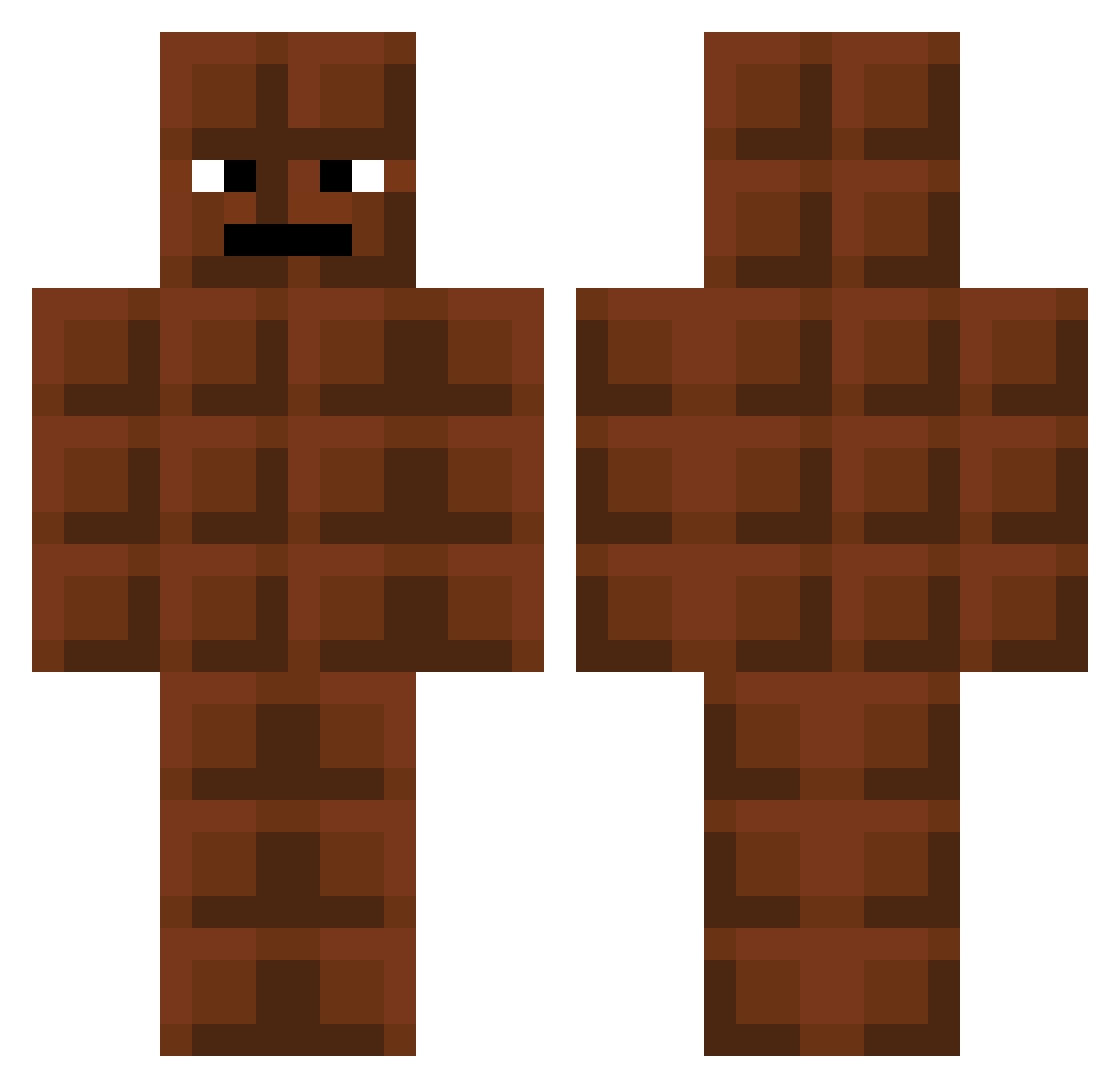 Degusteur Minecraft skin, front and back view