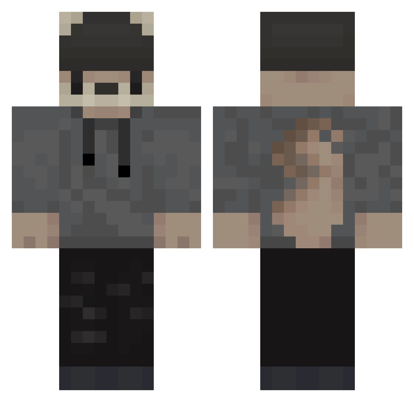 hjm1409 Minecraft skin, front and back view