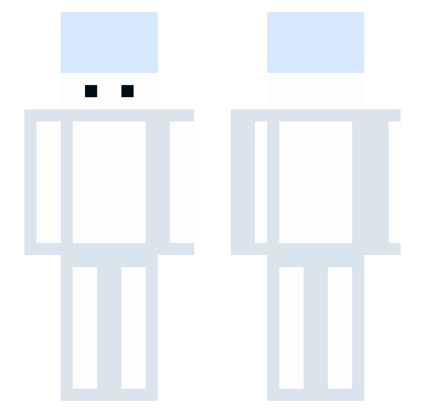 Tranvia Minecraft skin, front and back view