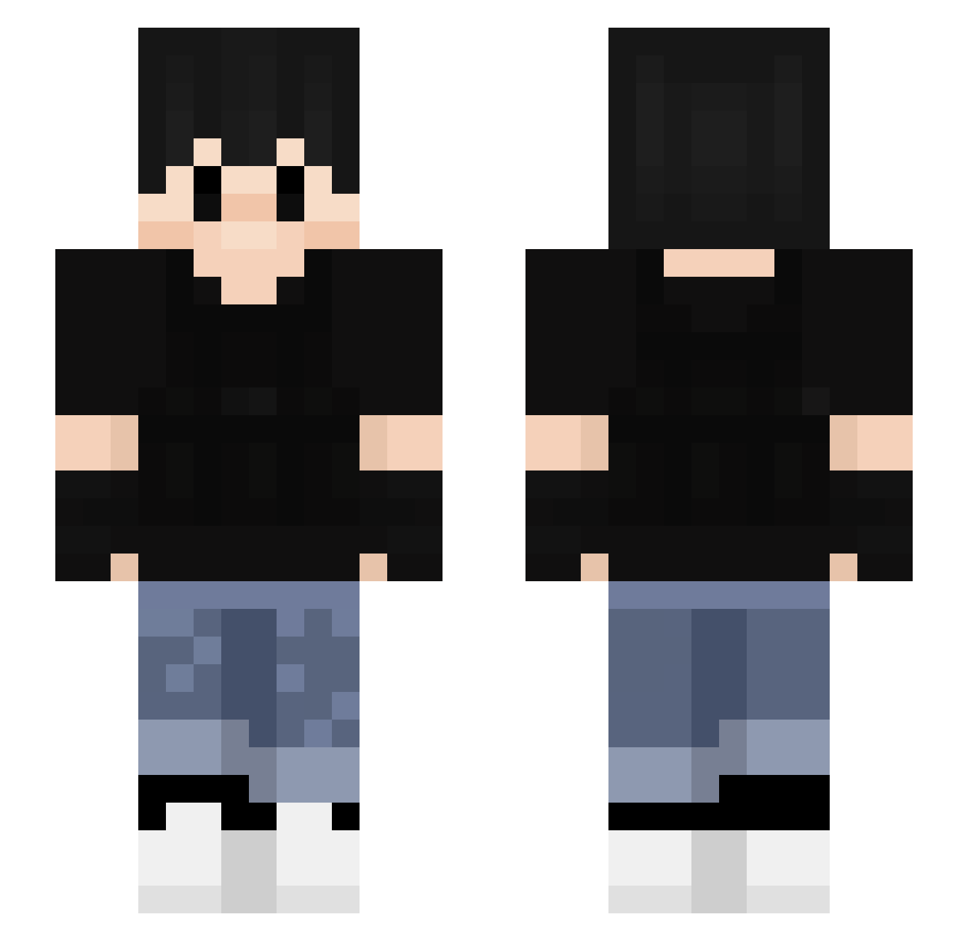 salih Minecraft skin, front and back view
