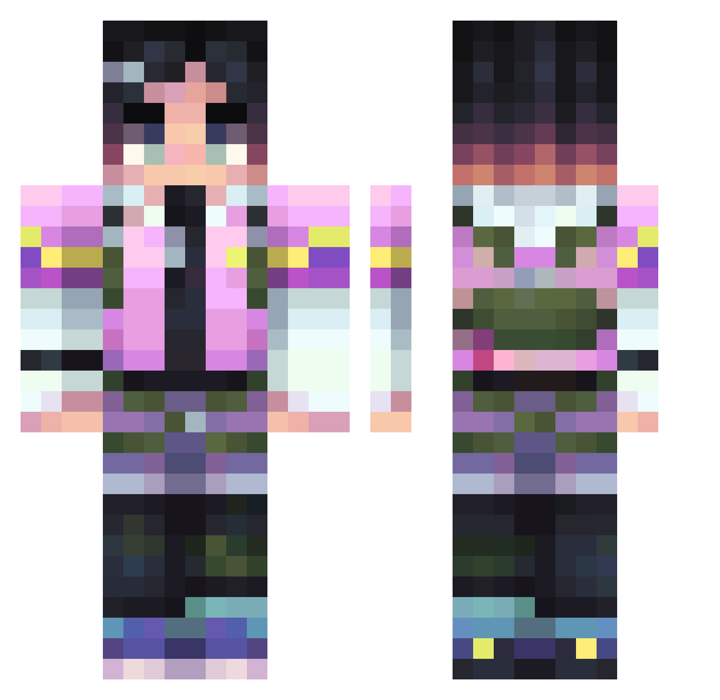 nolykzz Minecraft skin, front and back view