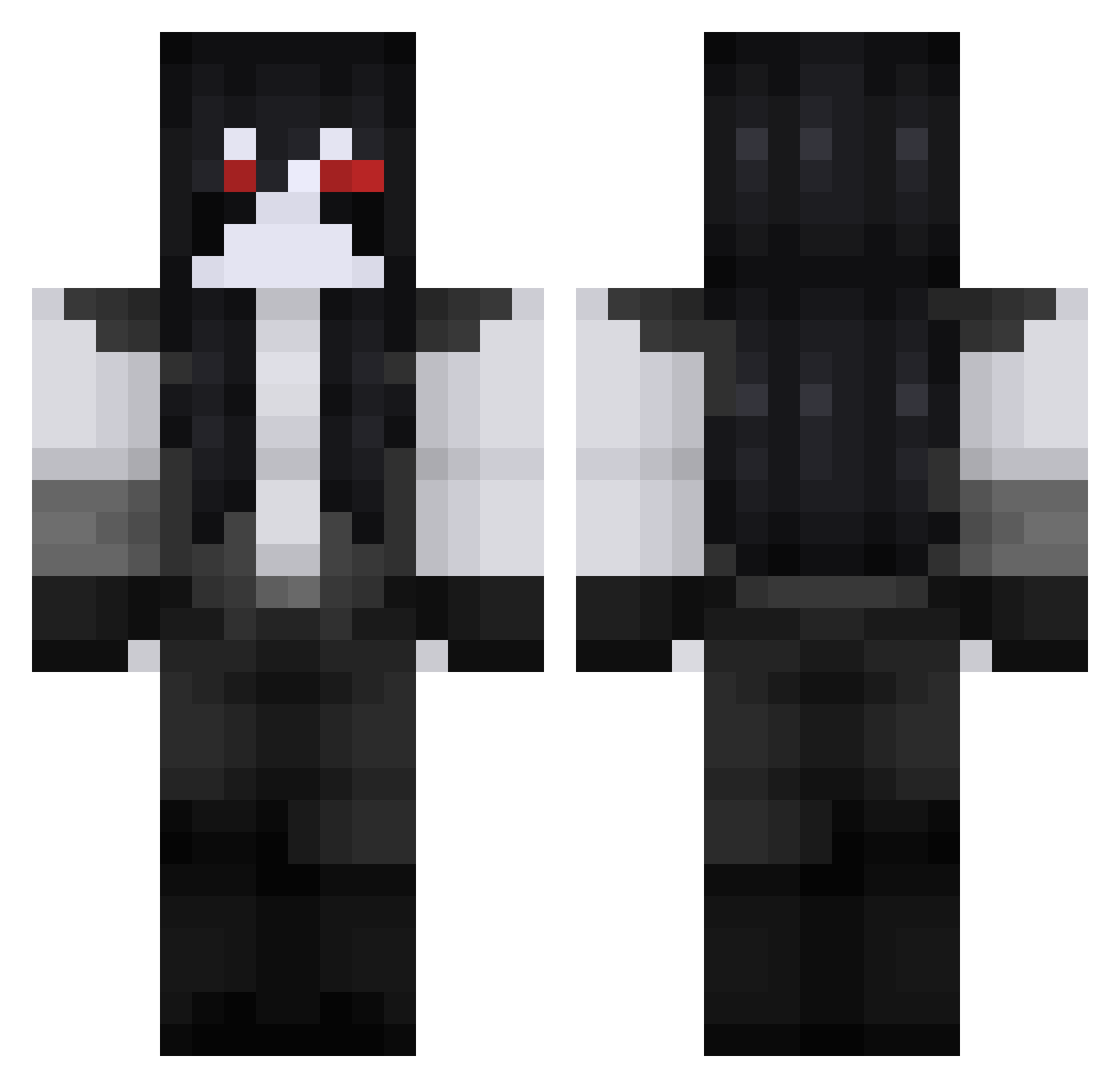 Lobo Minecraft skin, front and back view