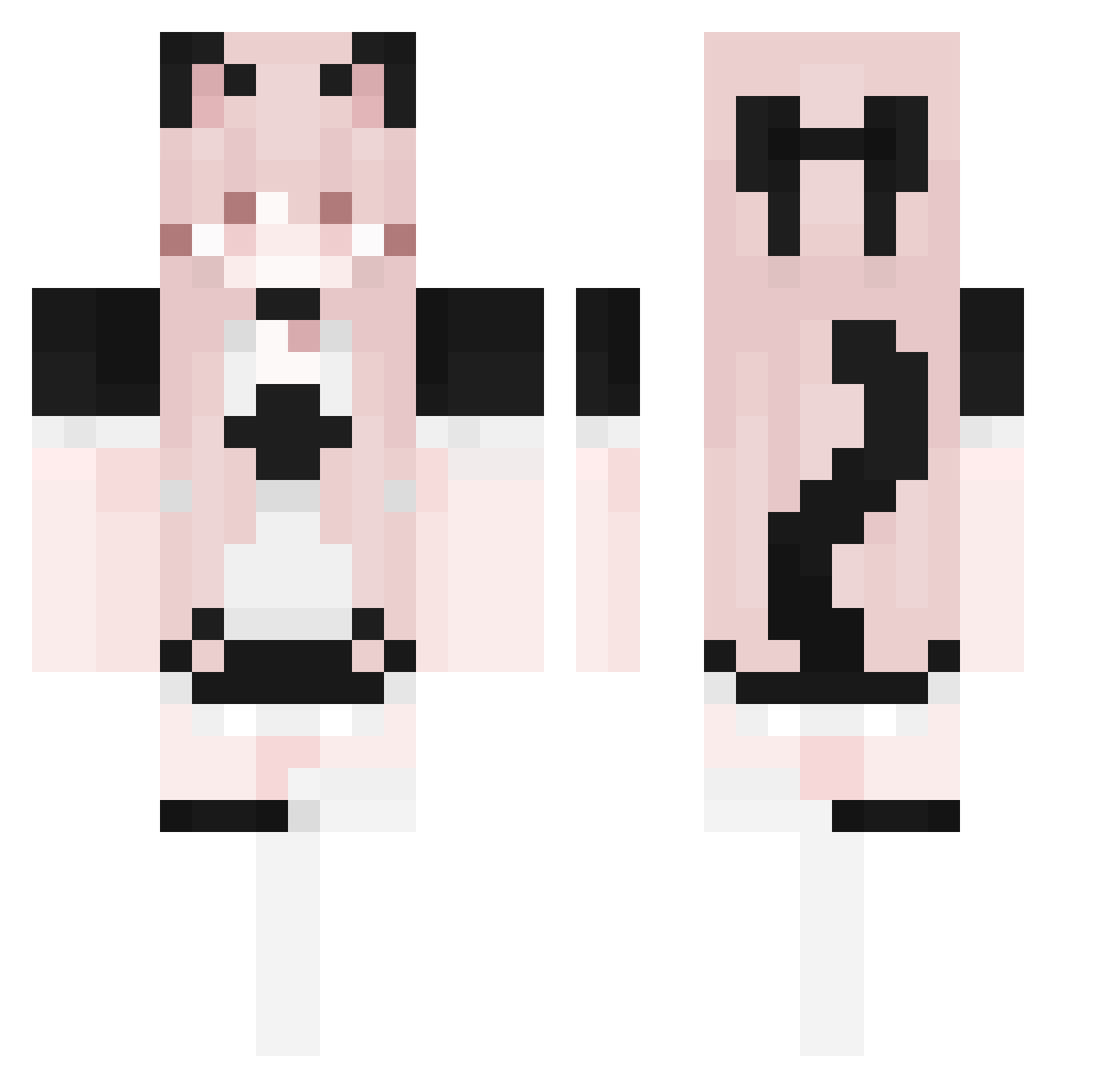 Fiskolja Minecraft skin, front and back view