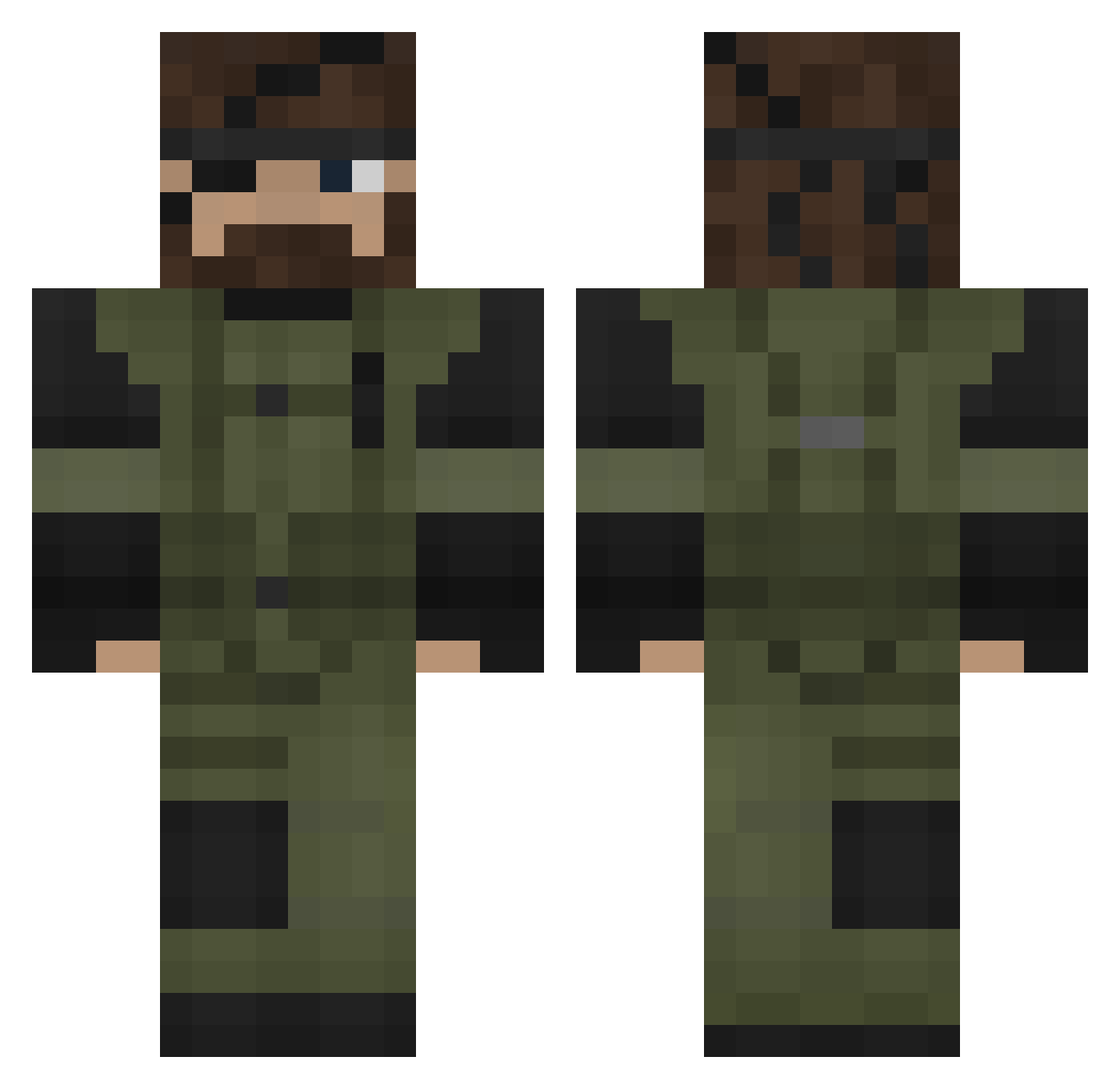 KatarnSkywalker Minecraft skin, front and back view