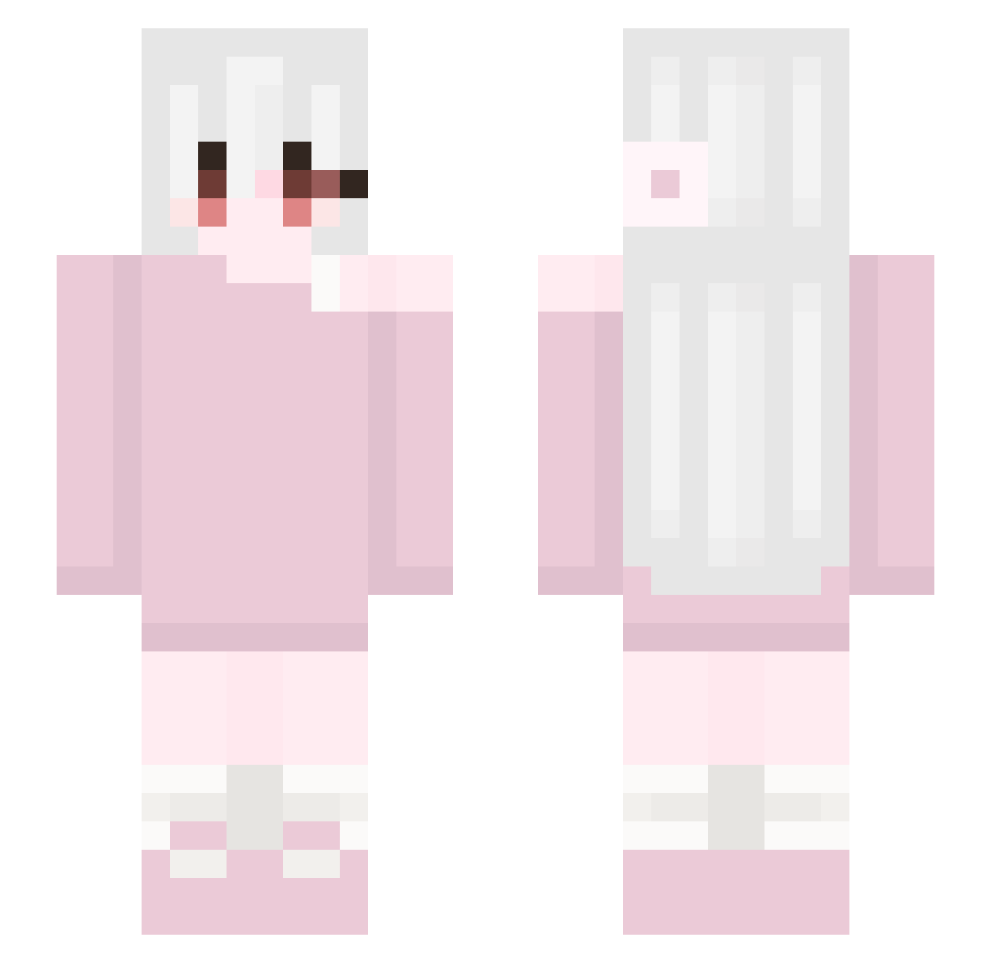 Yozakura_Marry Minecraft skin, front and back view
