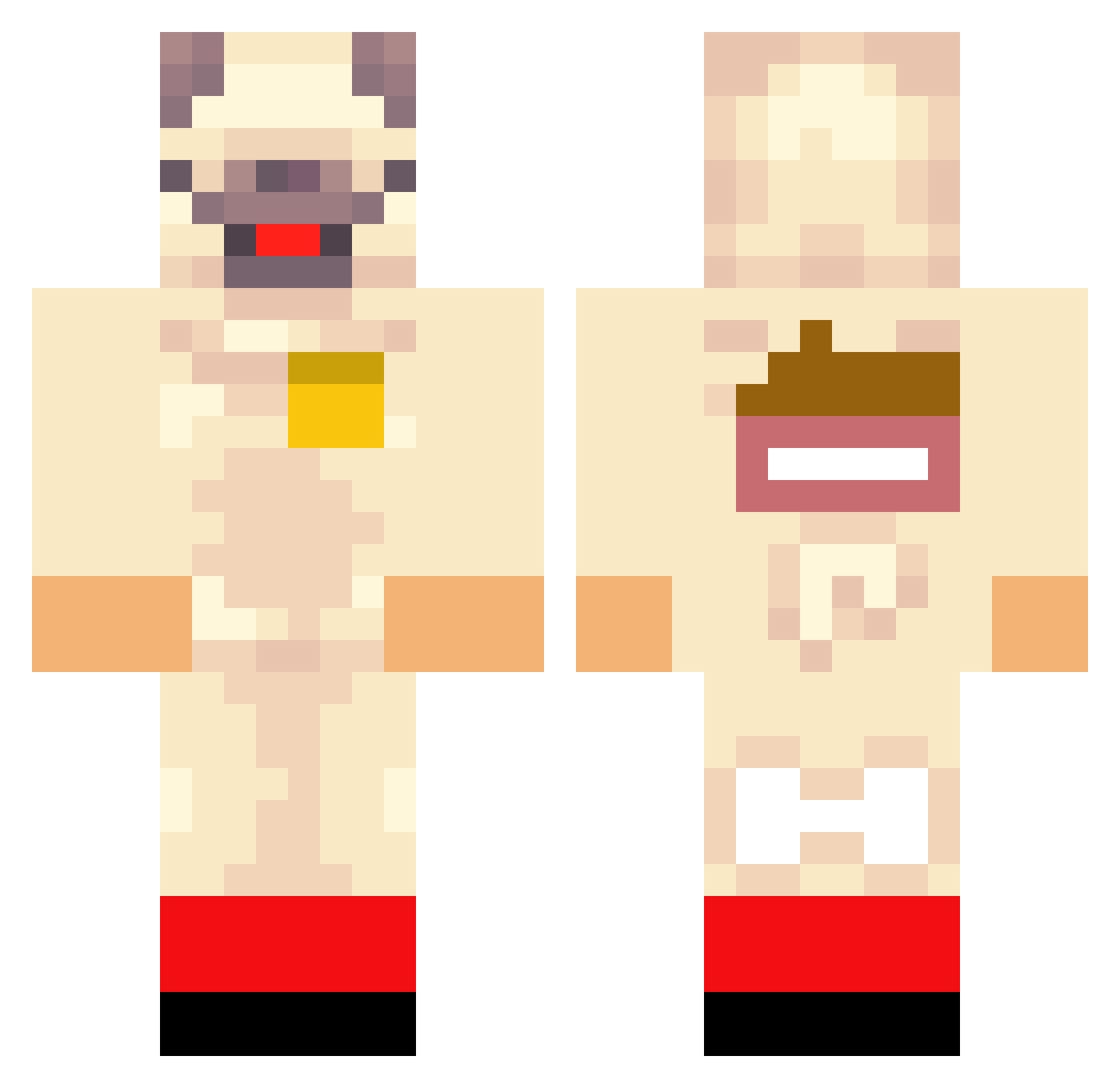 M9Grzybex Minecraft skin, front and back view