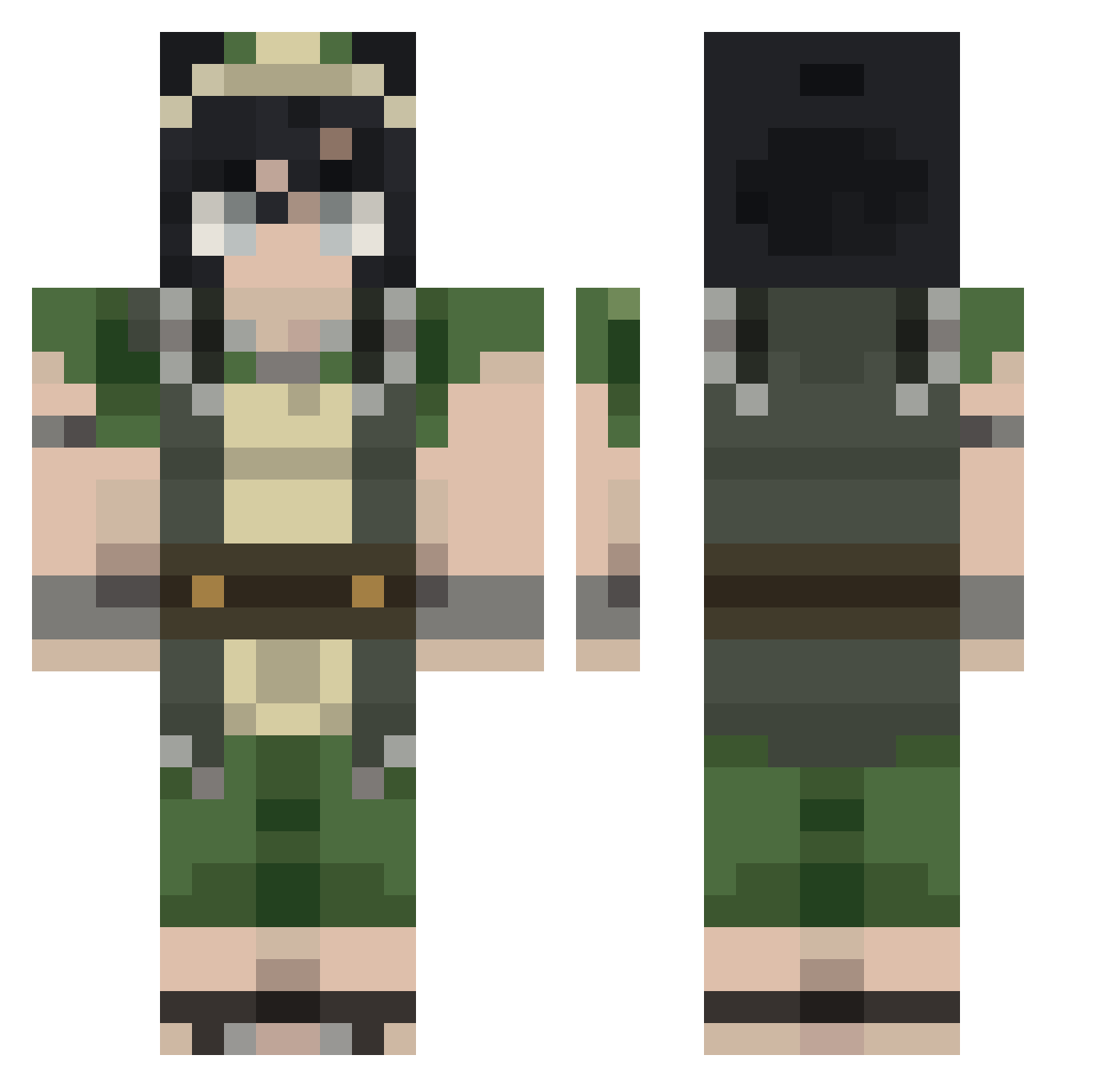TQPH Minecraft skin, front and back view