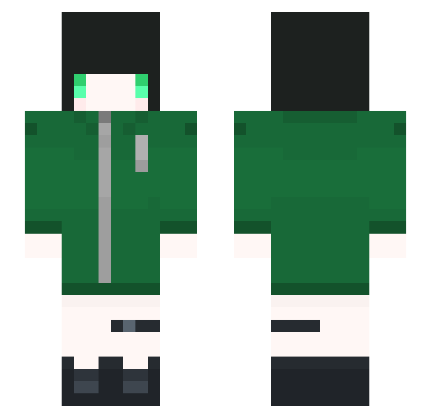 suimyaku_ruri Minecraft skin, front and back view