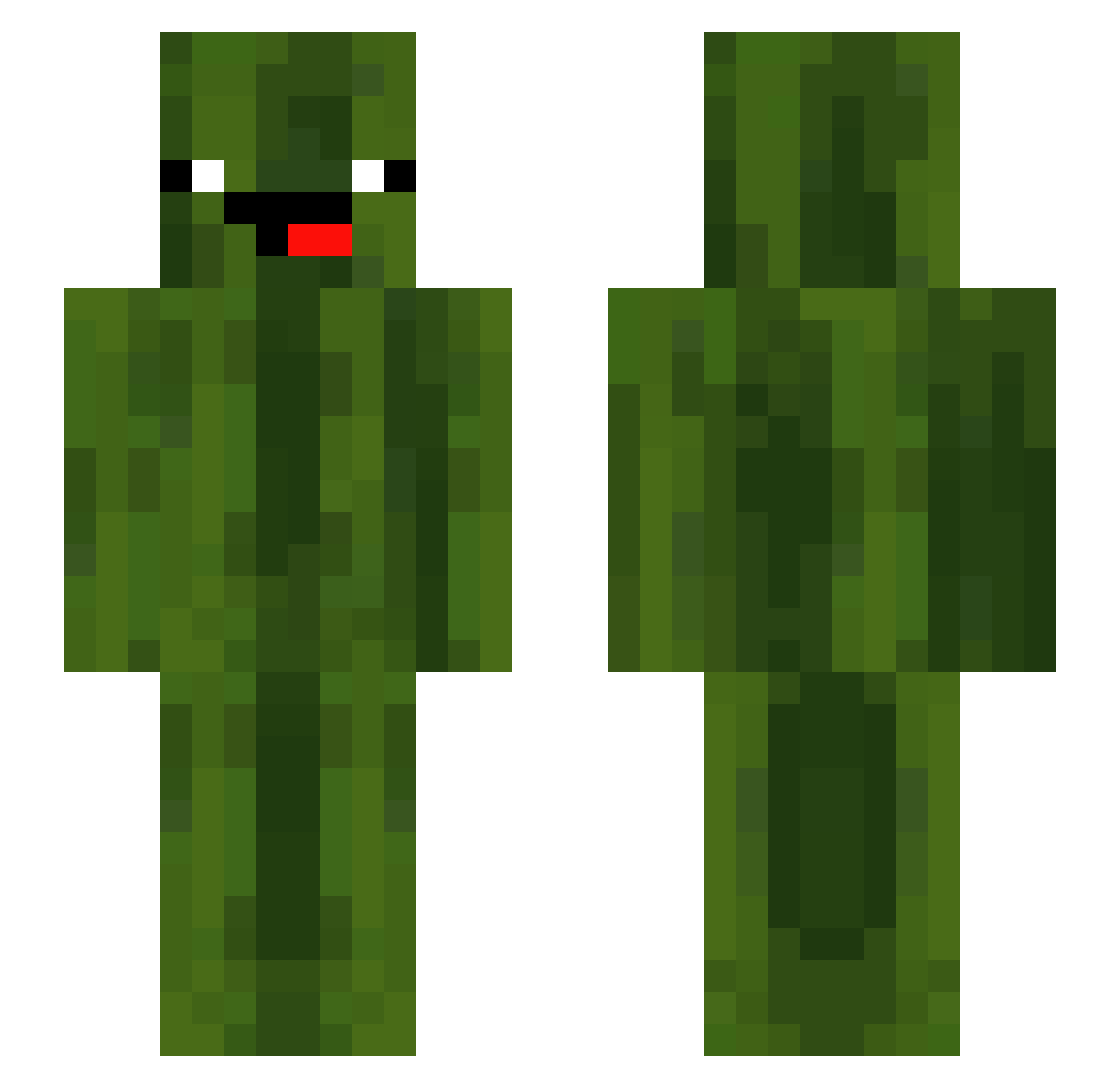 Cucumbersnail24 Minecraft skin, front and back view