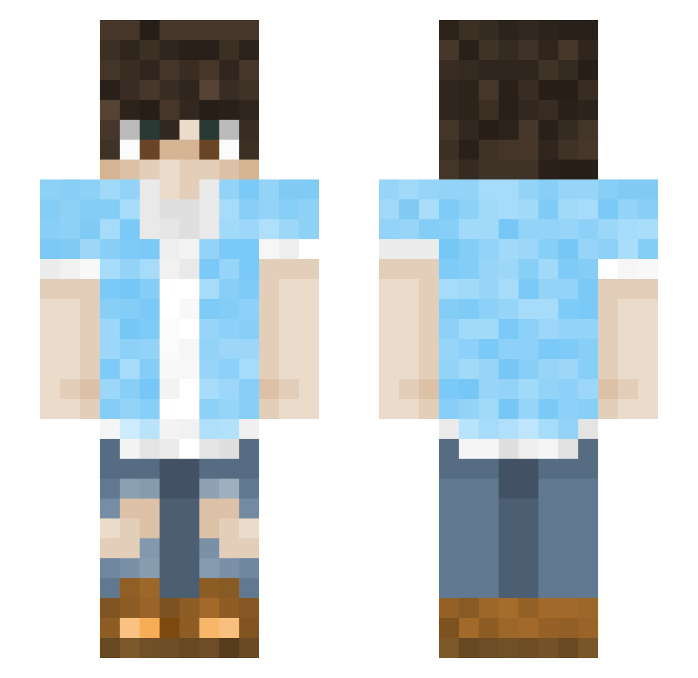 s5alt Minecraft skin, front and back view