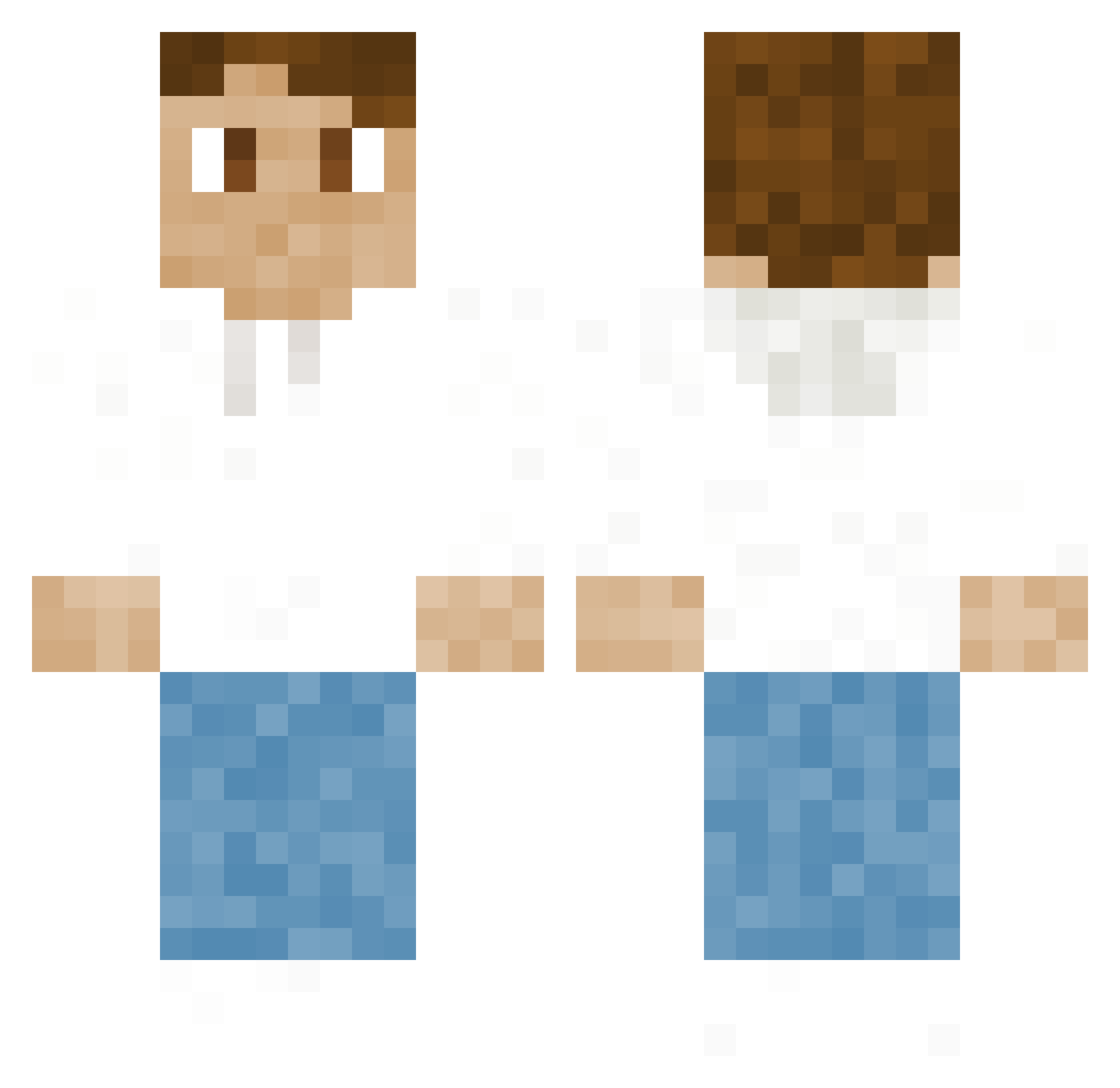 Volunti Minecraft skin, front and back view