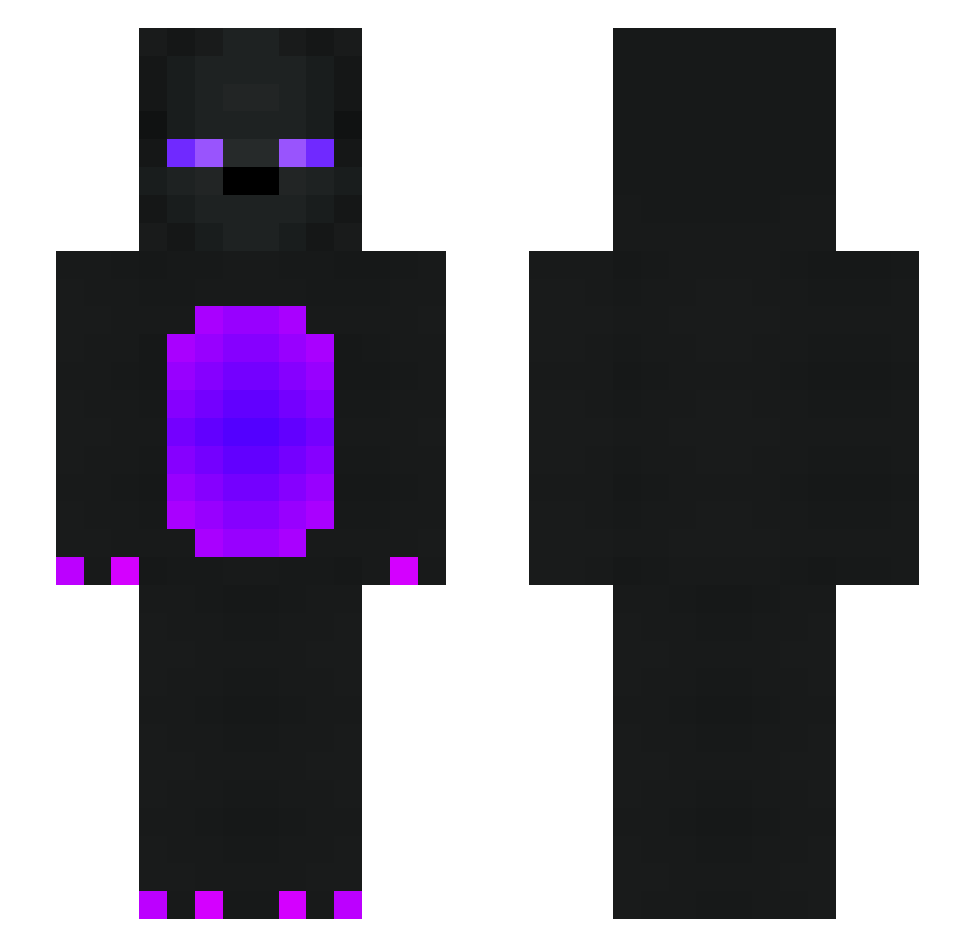 Sozins Minecraft skin, front and back view