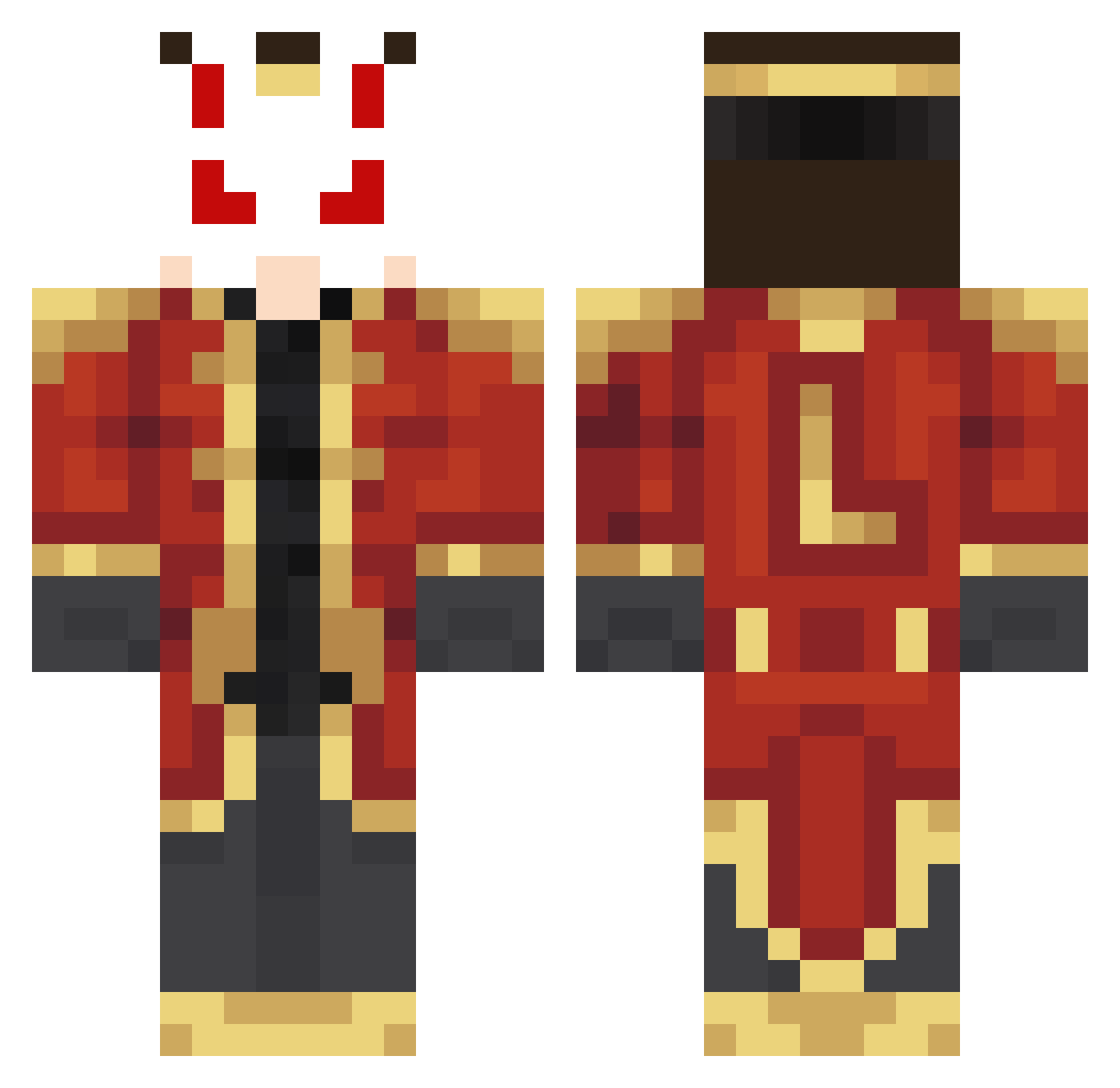 HackNewt_YT Minecraft skin, front and back view