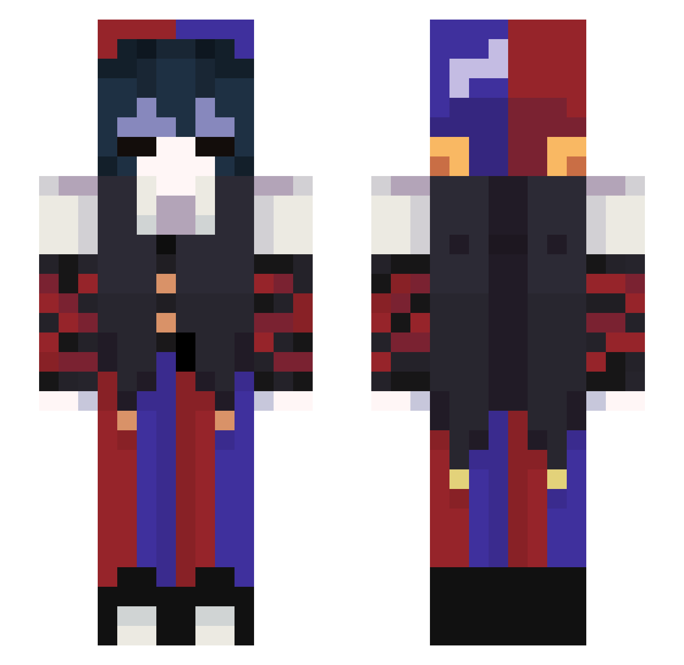 dzodzojka Minecraft skin, front and back view