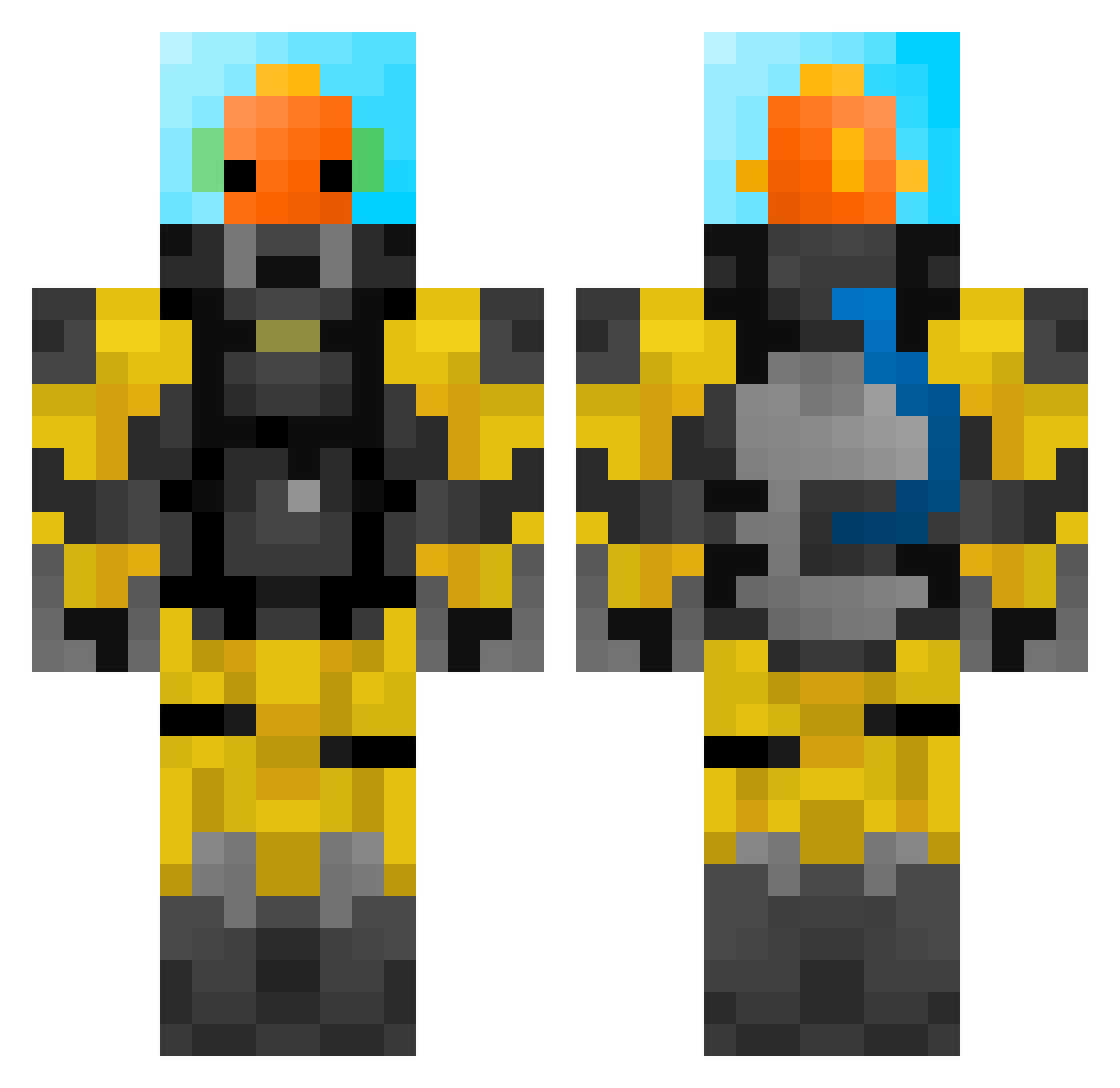 iEliteNerdy Minecraft skin, front and back view
