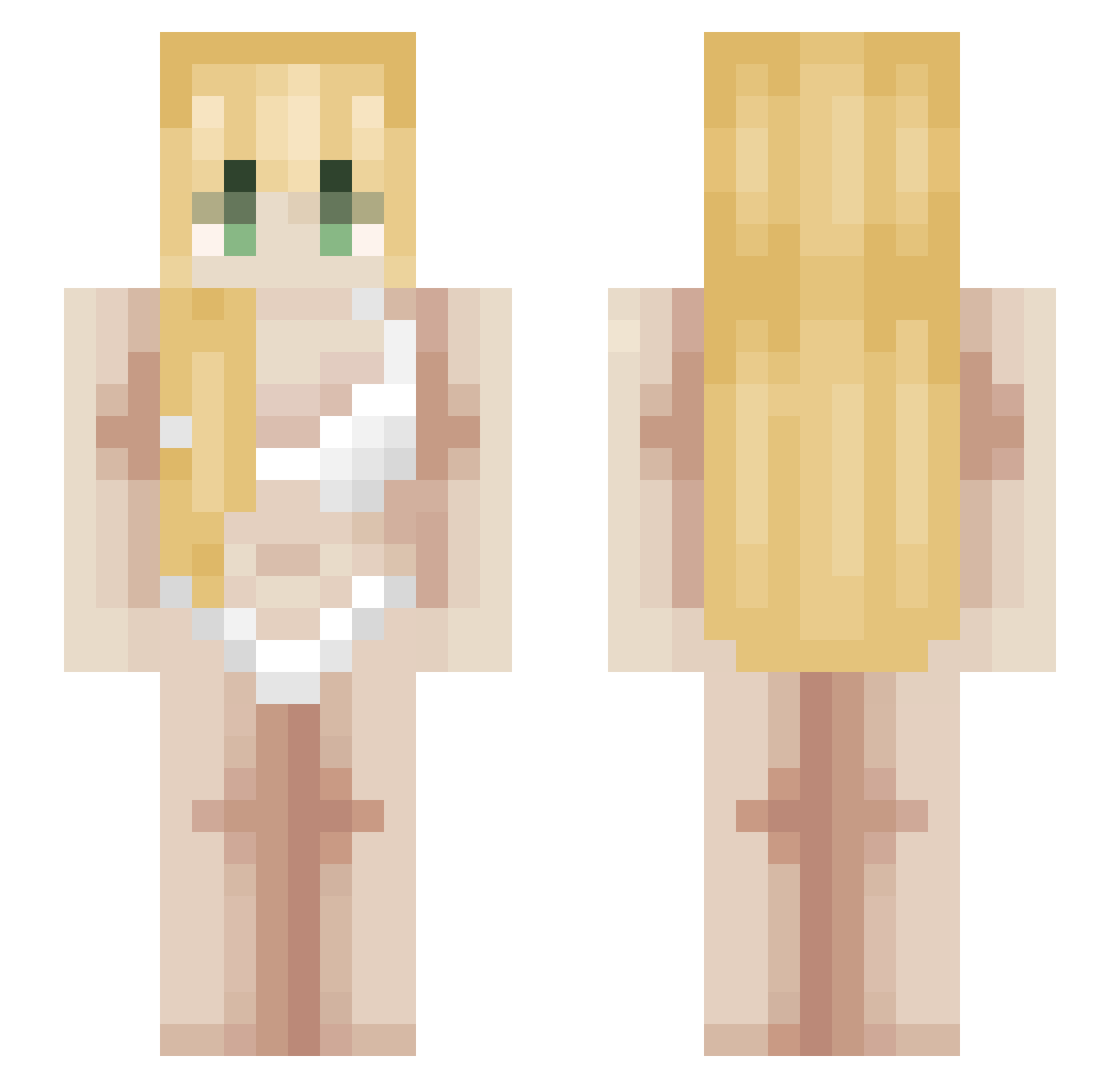 XeradSE Minecraft skin, front and back view