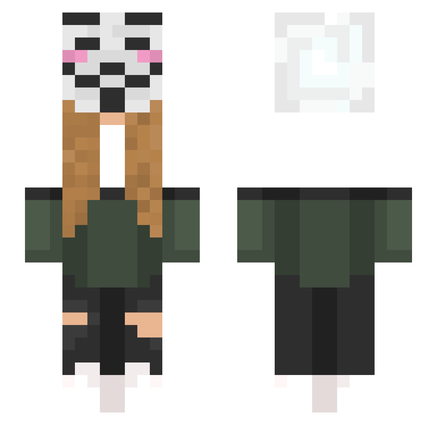 abi6969 Minecraft skin, front and back view
