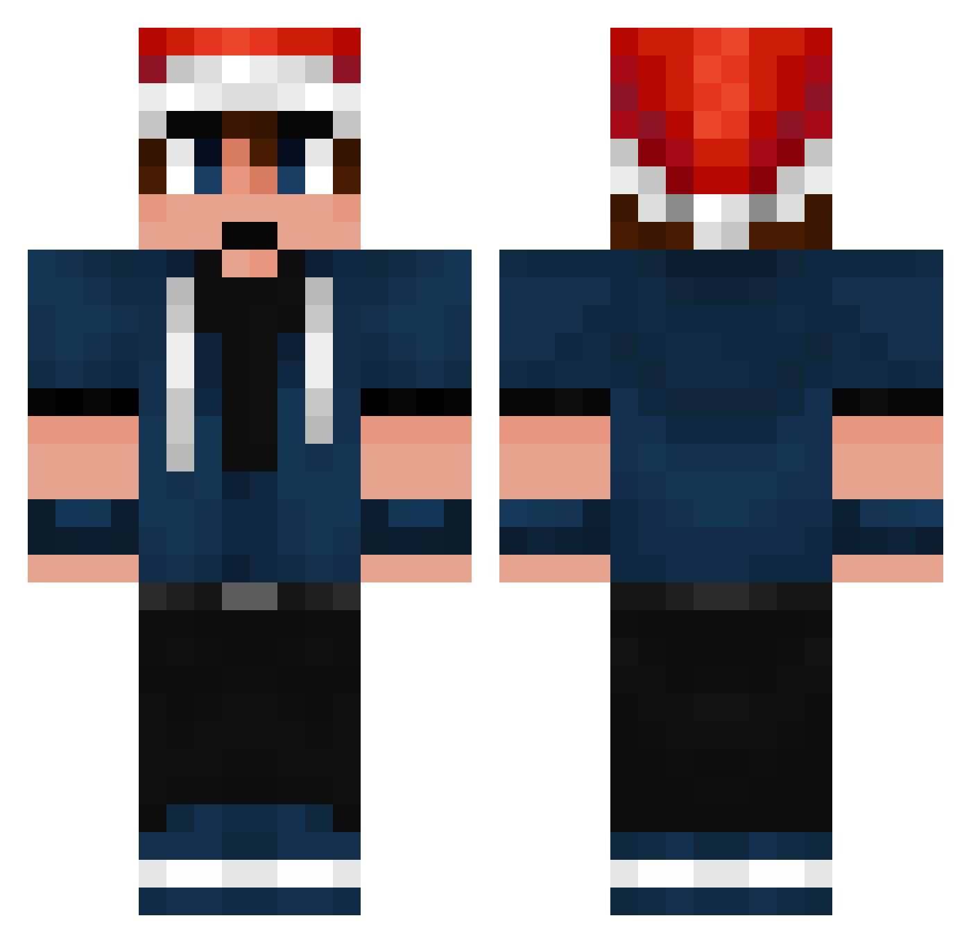 rockety7 Minecraft skin, front and back view