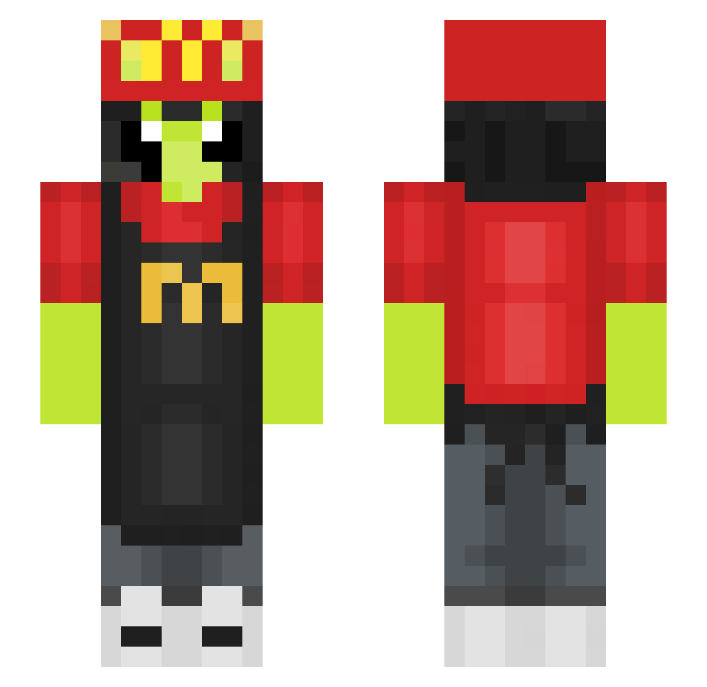 Divine_bye Minecraft skin, front and back view
