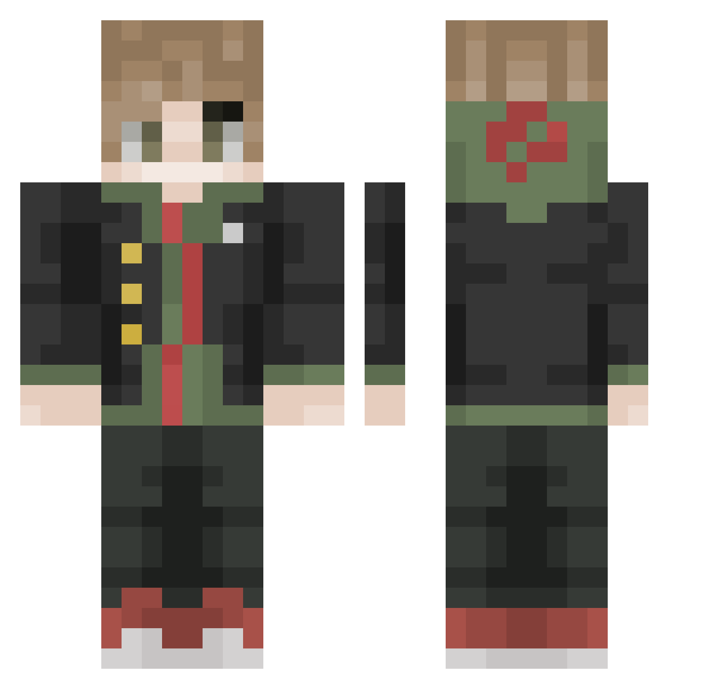 an1hon Minecraft skin, front and back view