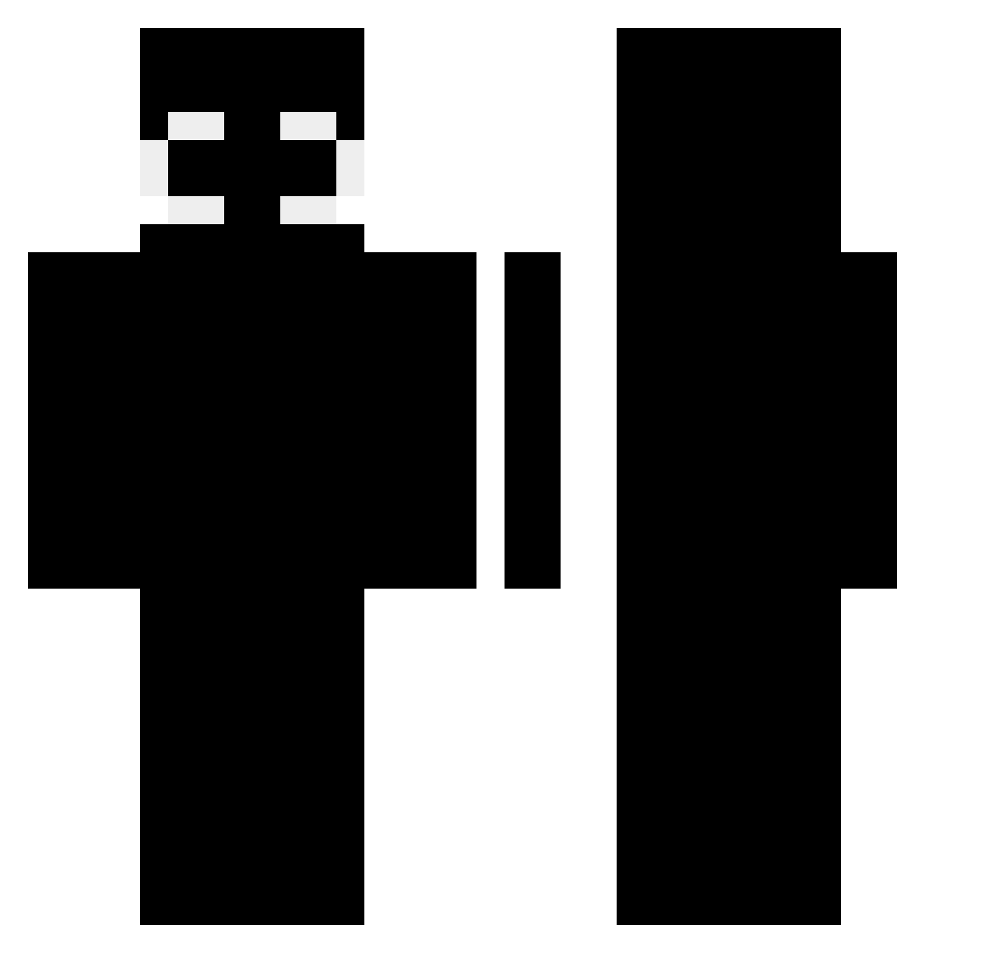 _____D____ Minecraft skin, front and back view