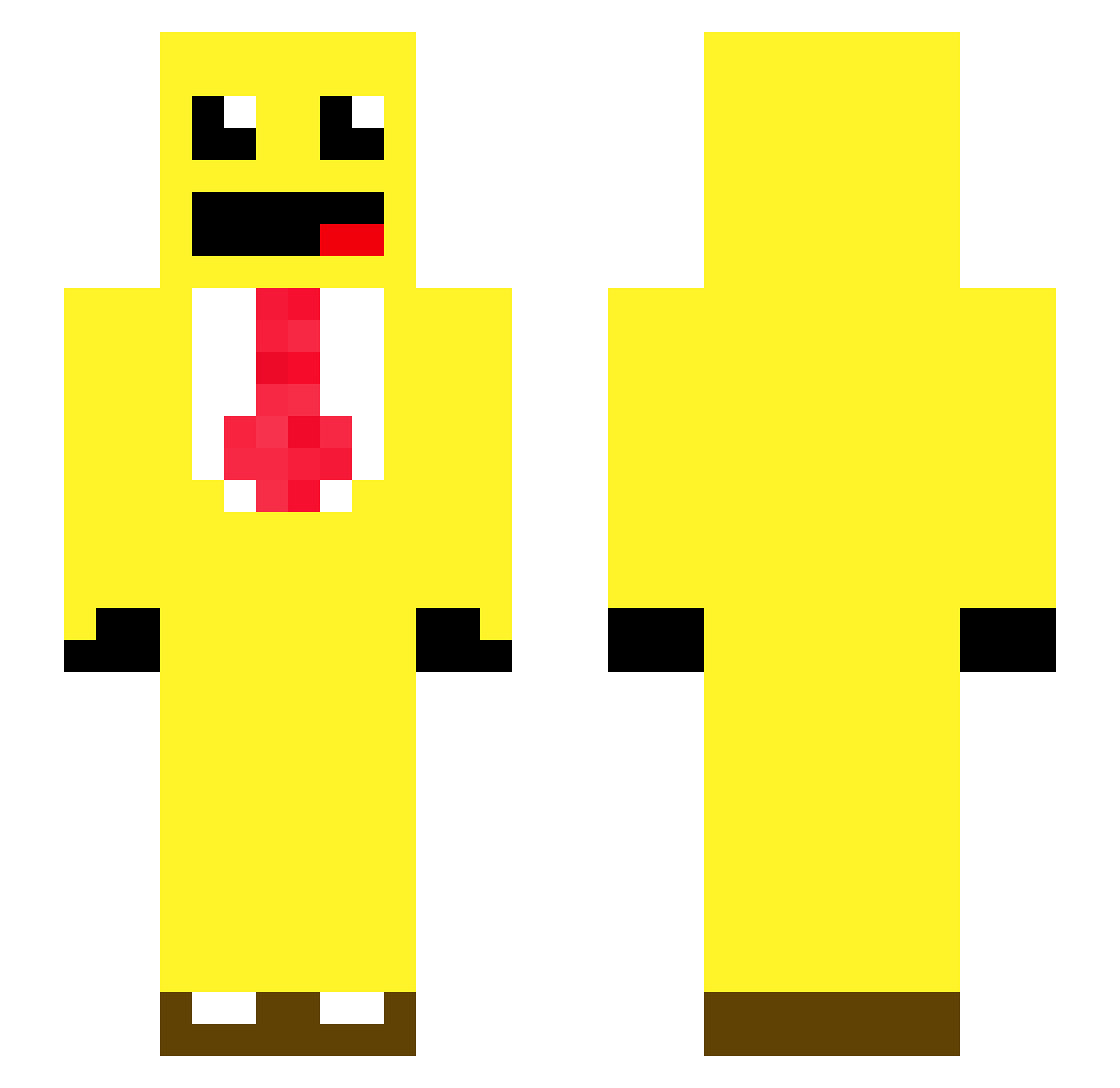 sebekkq Minecraft skin, front and back view