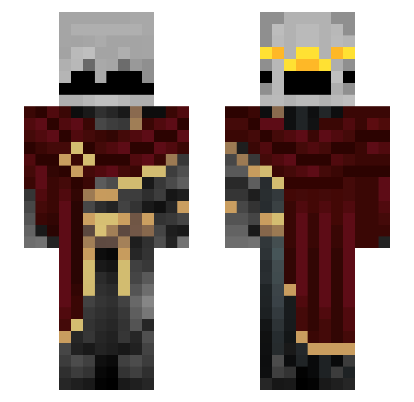 ShooterBuzz Minecraft skin, front and back view