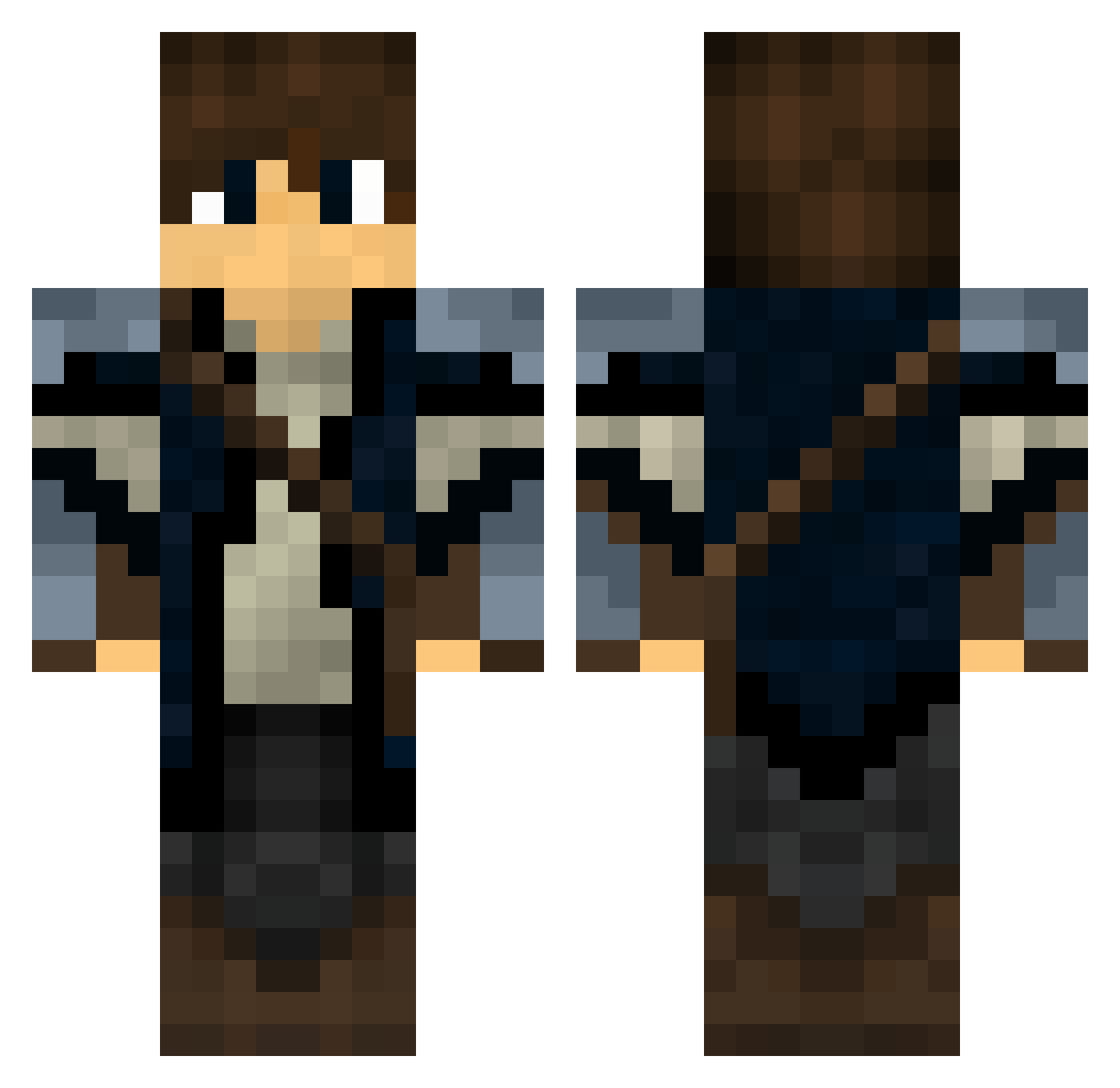 Jejo_Kako Minecraft skin, front and back view