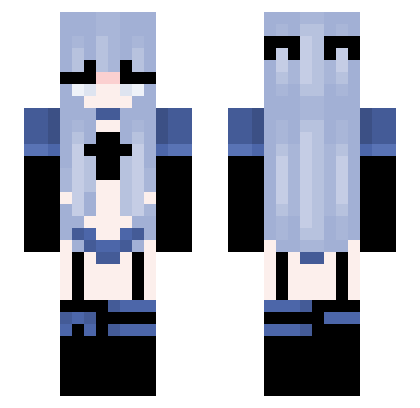 WyattMega Minecraft skin, front and back view
