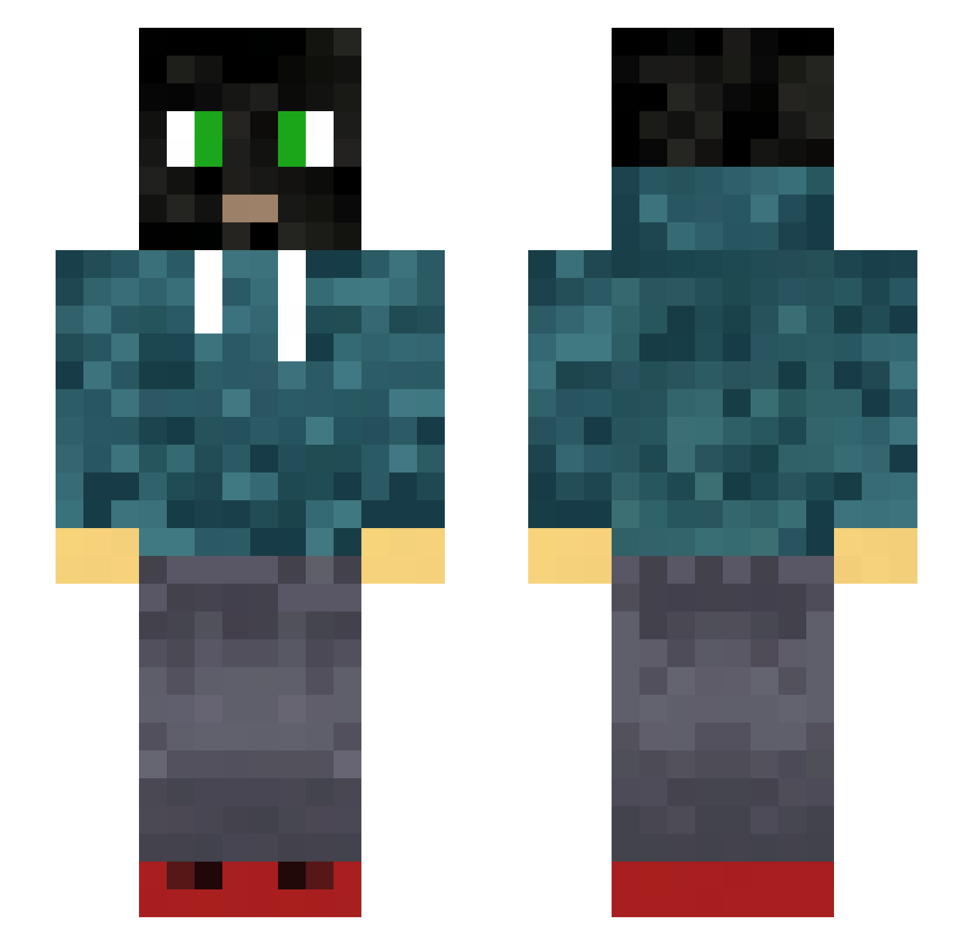 LauertDK Minecraft skin, front and back view