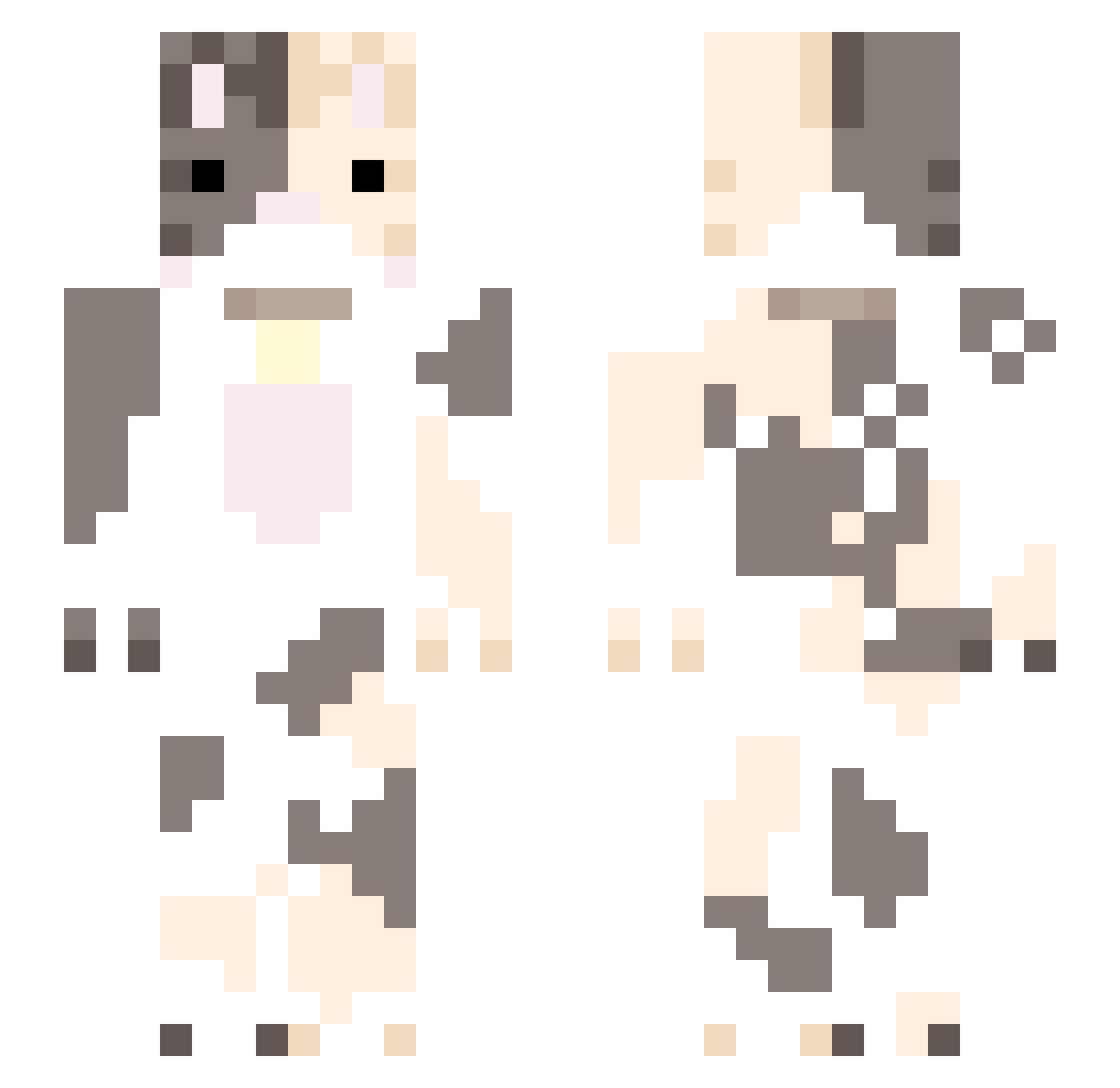 si3nn4 Minecraft skin, front and back view