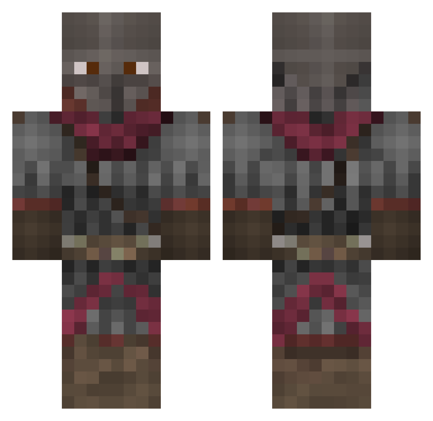 KostasProto Minecraft skin, front and back view